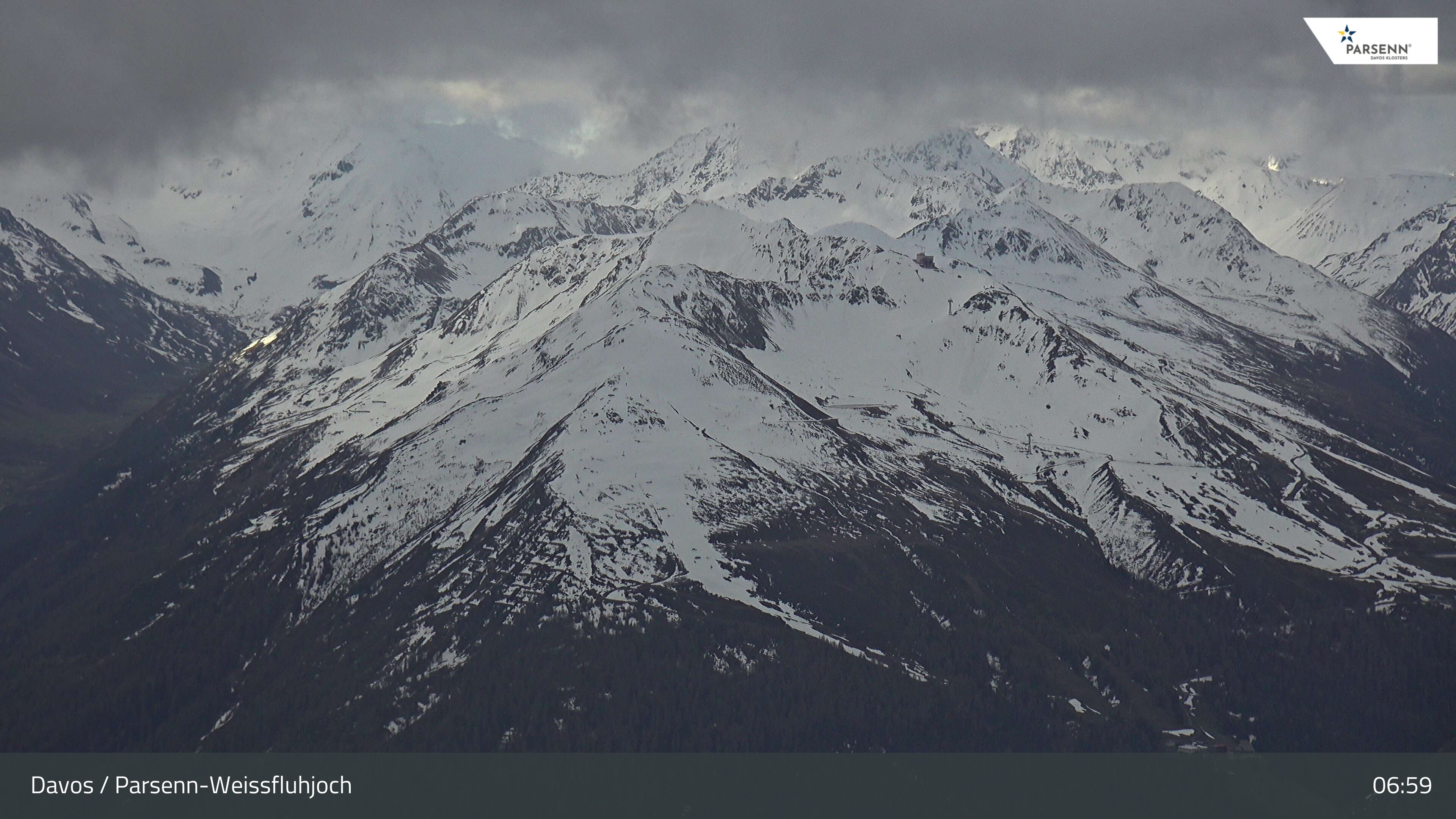 Davos: Dorf - Weissfluhjoch, Blick Jakobshorn