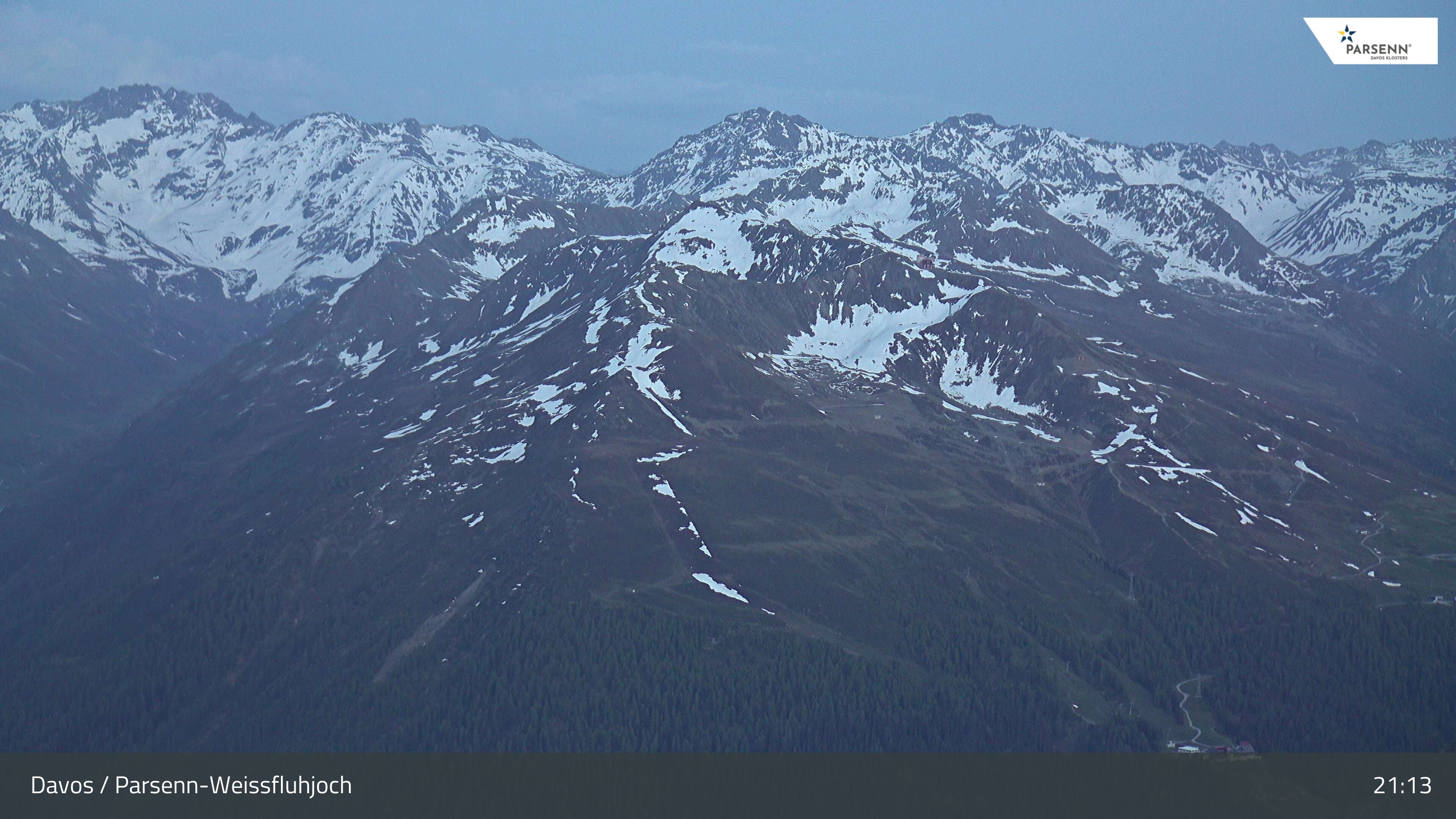 Davos: Dorf - Weissfluhjoch, Blick Jakobshorn