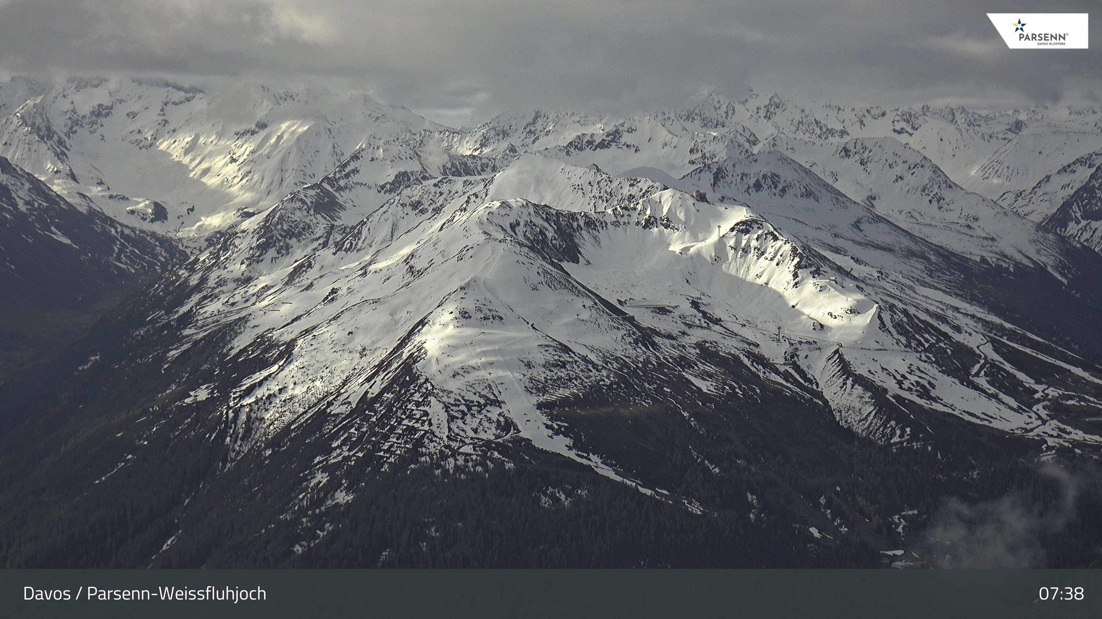 Davos: Dorf - Weissfluhjoch, Blick Jakobshorn