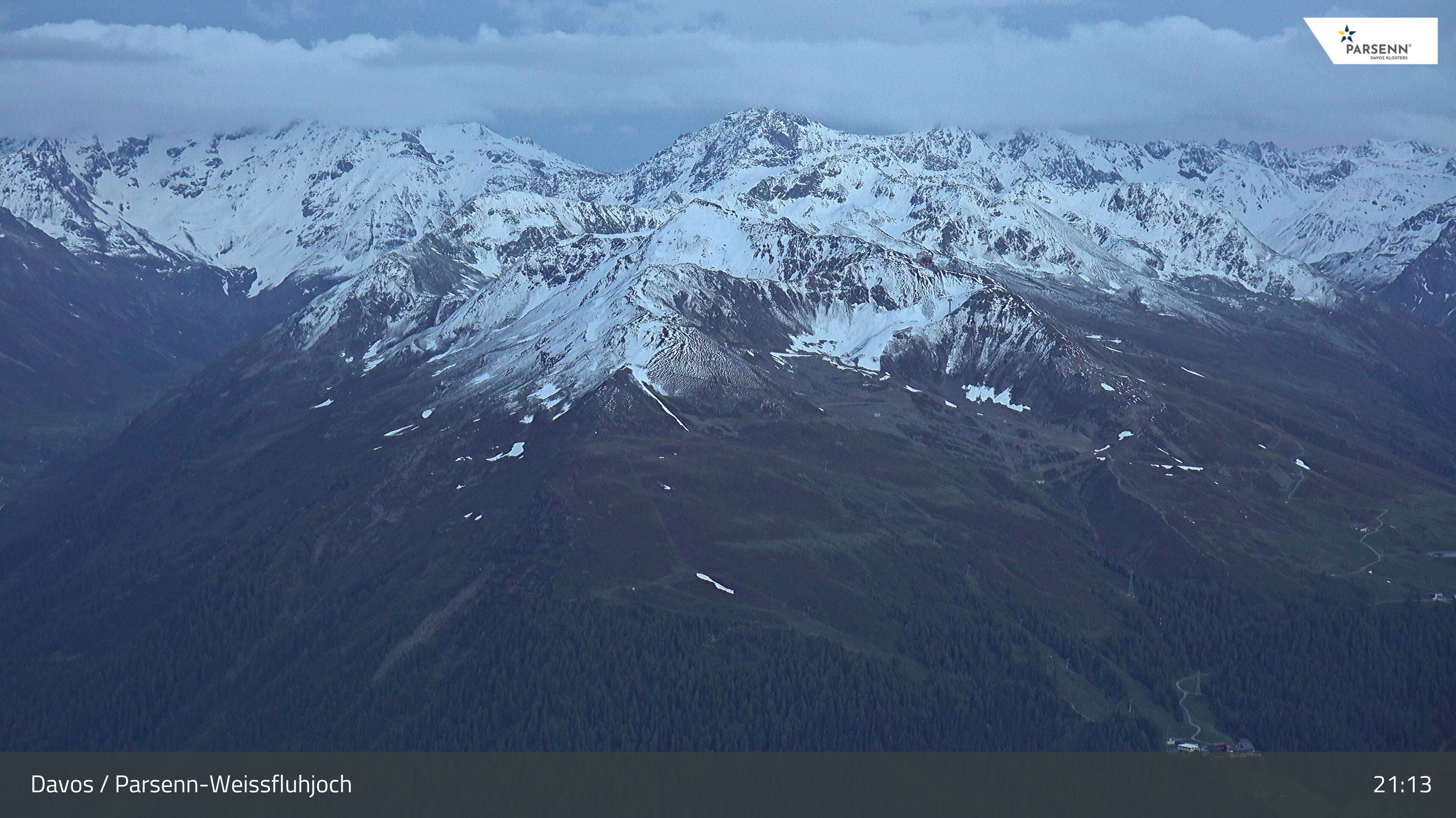 Davos: Dorf - Weissfluhjoch, Blick Jakobshorn
