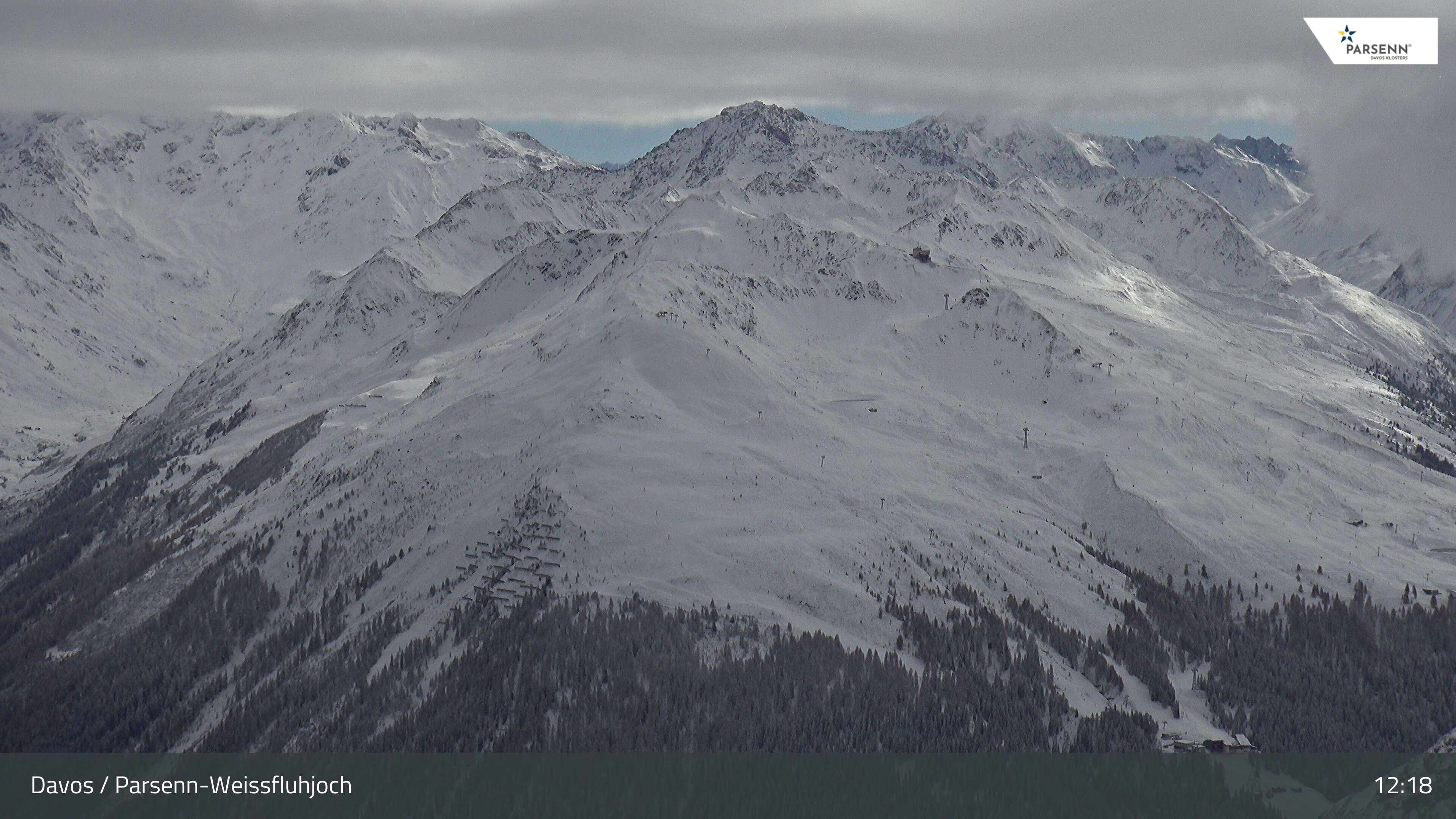 Davos: Dorf - Weissfluhjoch, Blick Jakobshorn