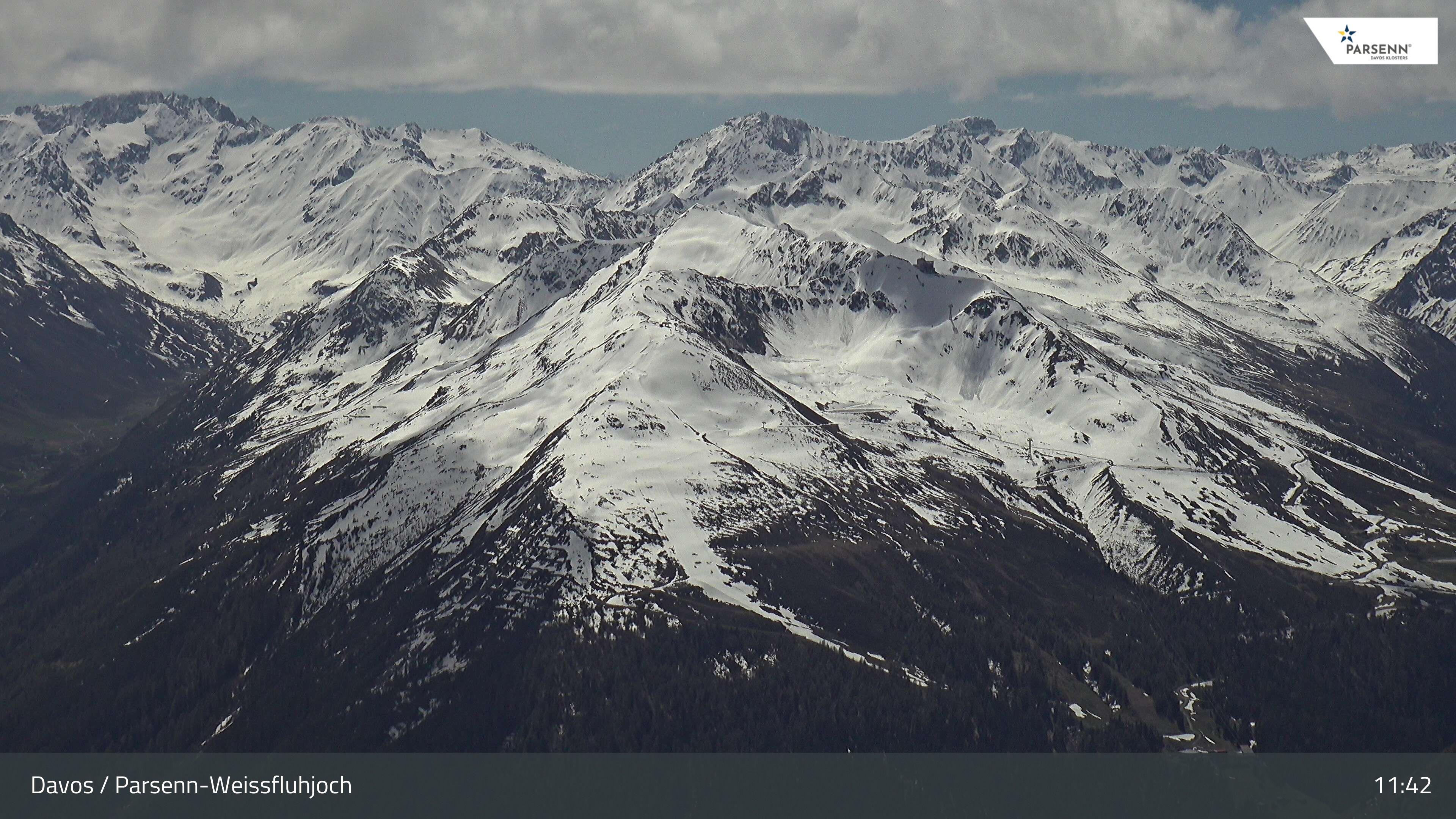 Davos: Dorf - Weissfluhjoch, Blick Jakobshorn