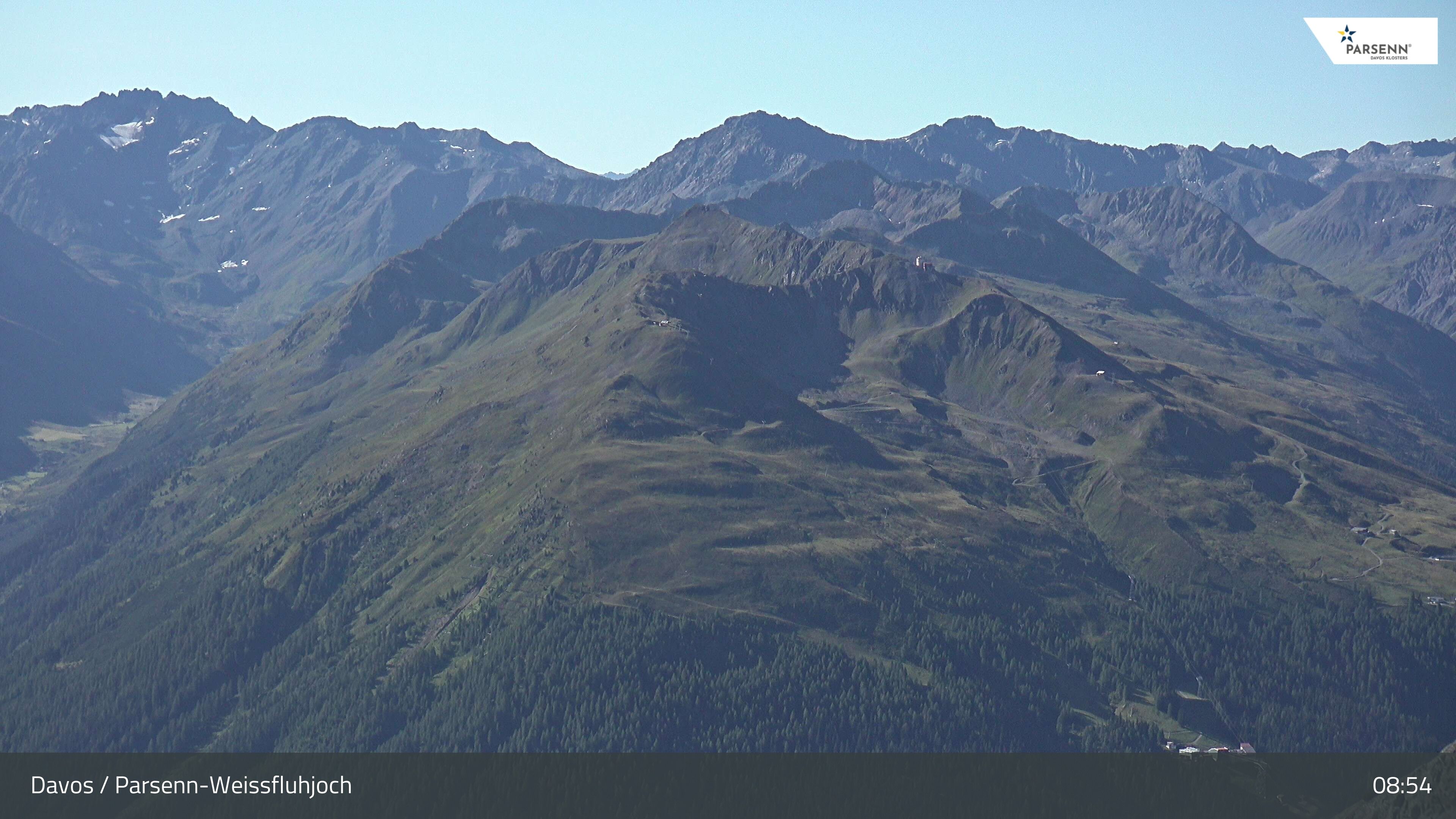 Davos: Dorf - Weissfluhjoch, Blick Jakobshorn