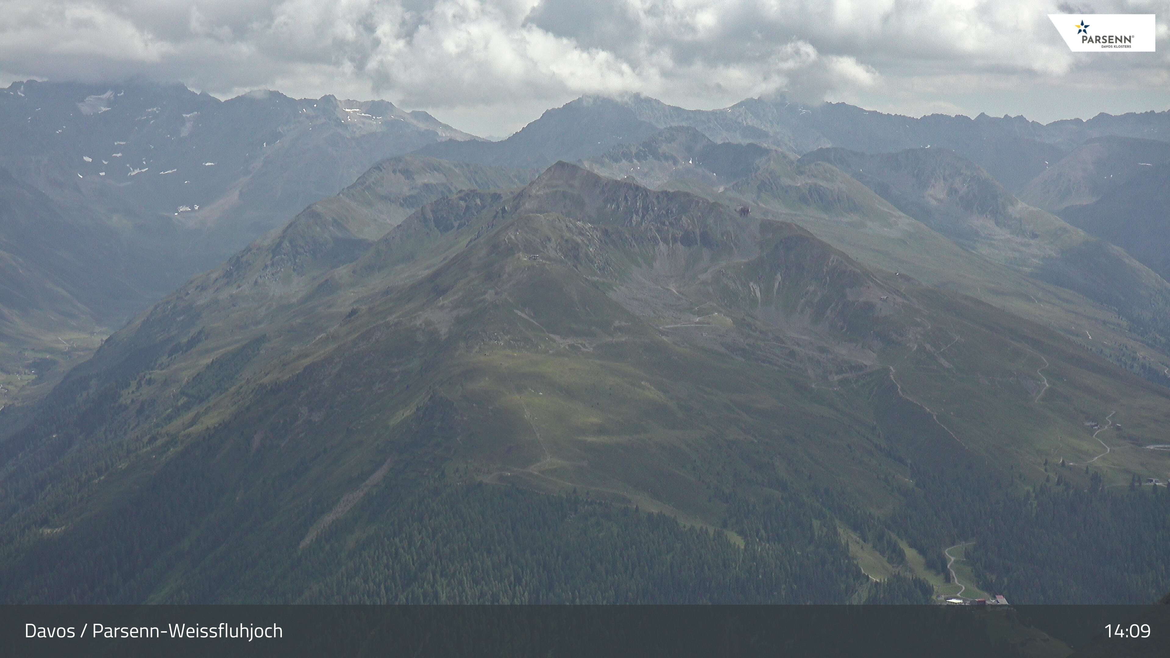 Davos: Dorf - Weissfluhjoch, Blick Jakobshorn