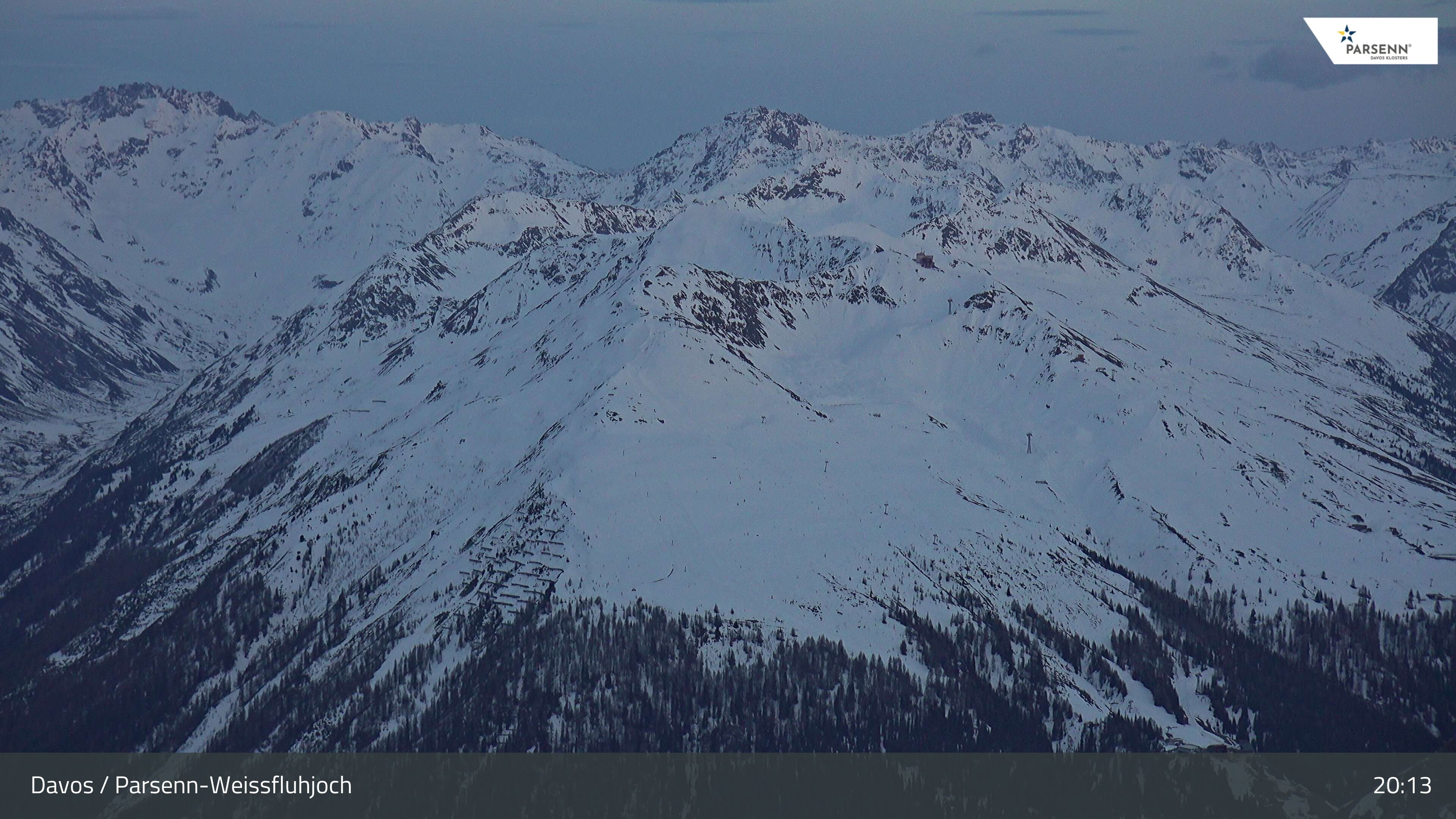 Davos: Dorf - Weissfluhjoch, Blick Jakobshorn