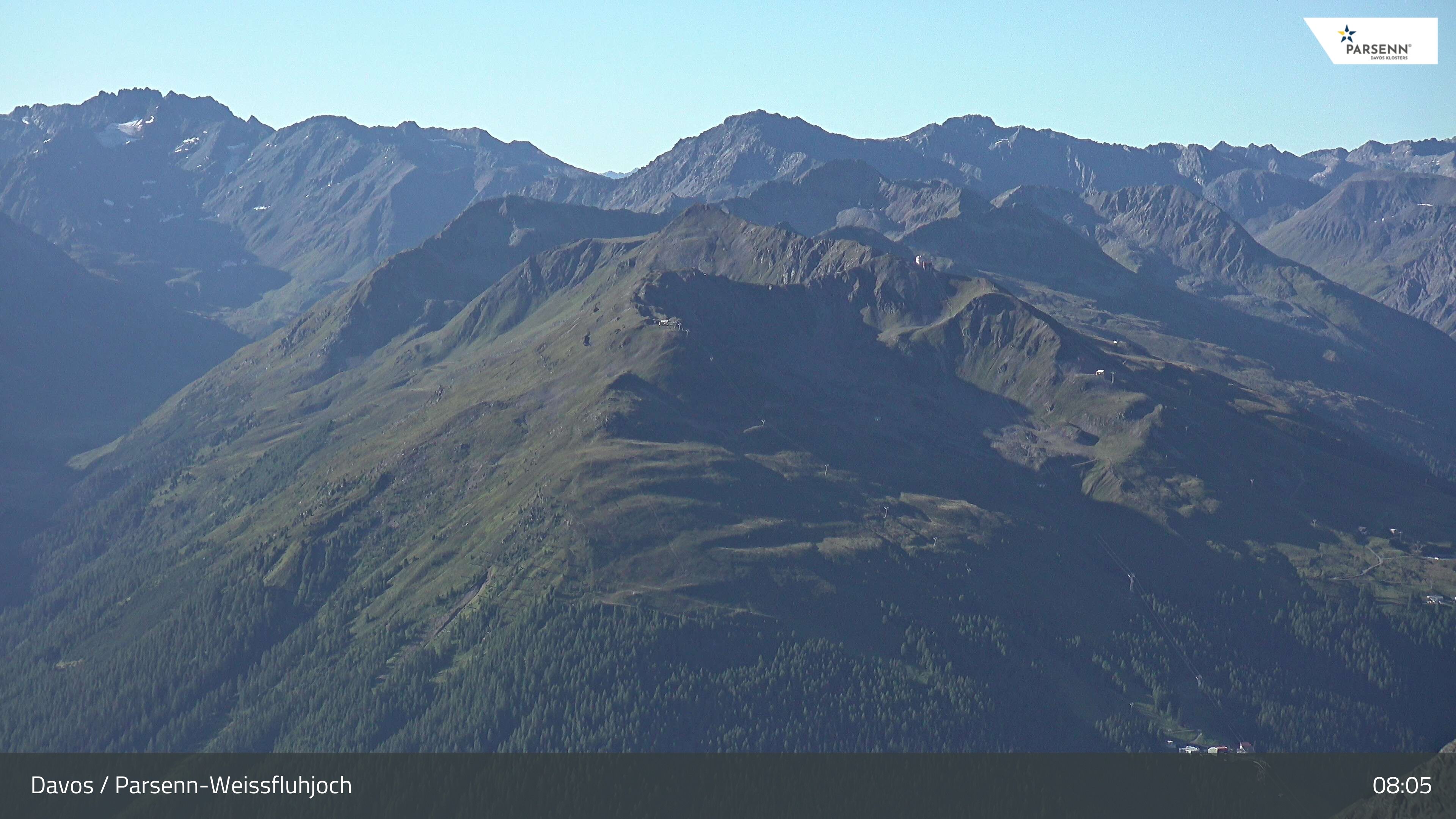 Davos: Dorf - Weissfluhjoch, Blick Jakobshorn