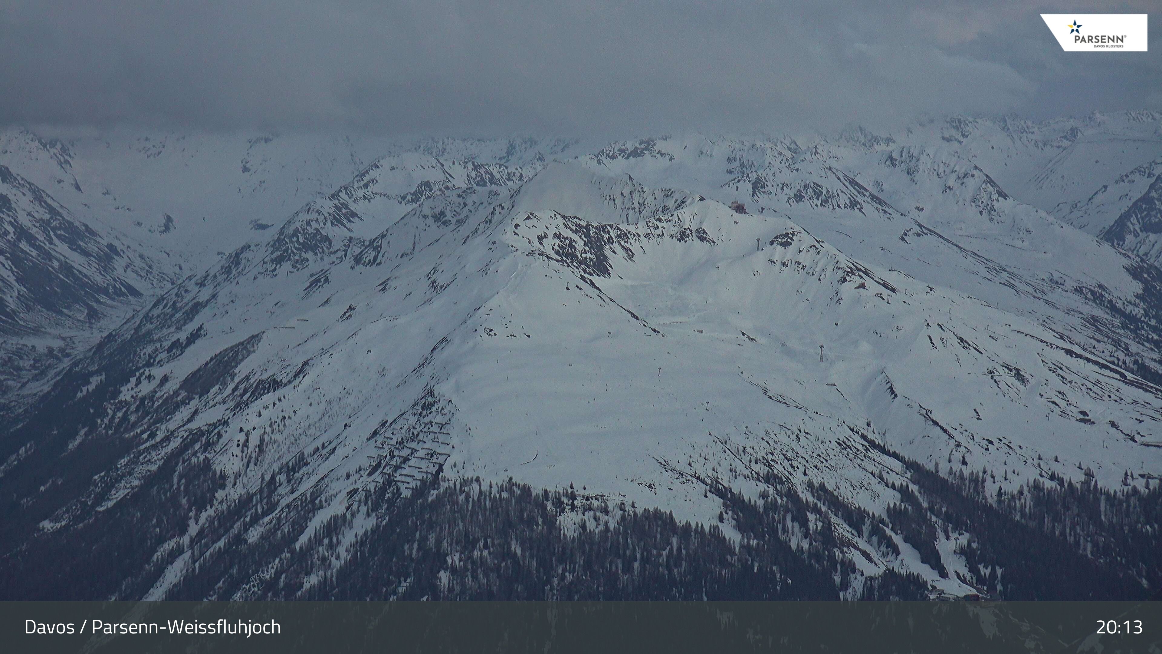 Davos: Dorf - Weissfluhjoch, Blick Jakobshorn