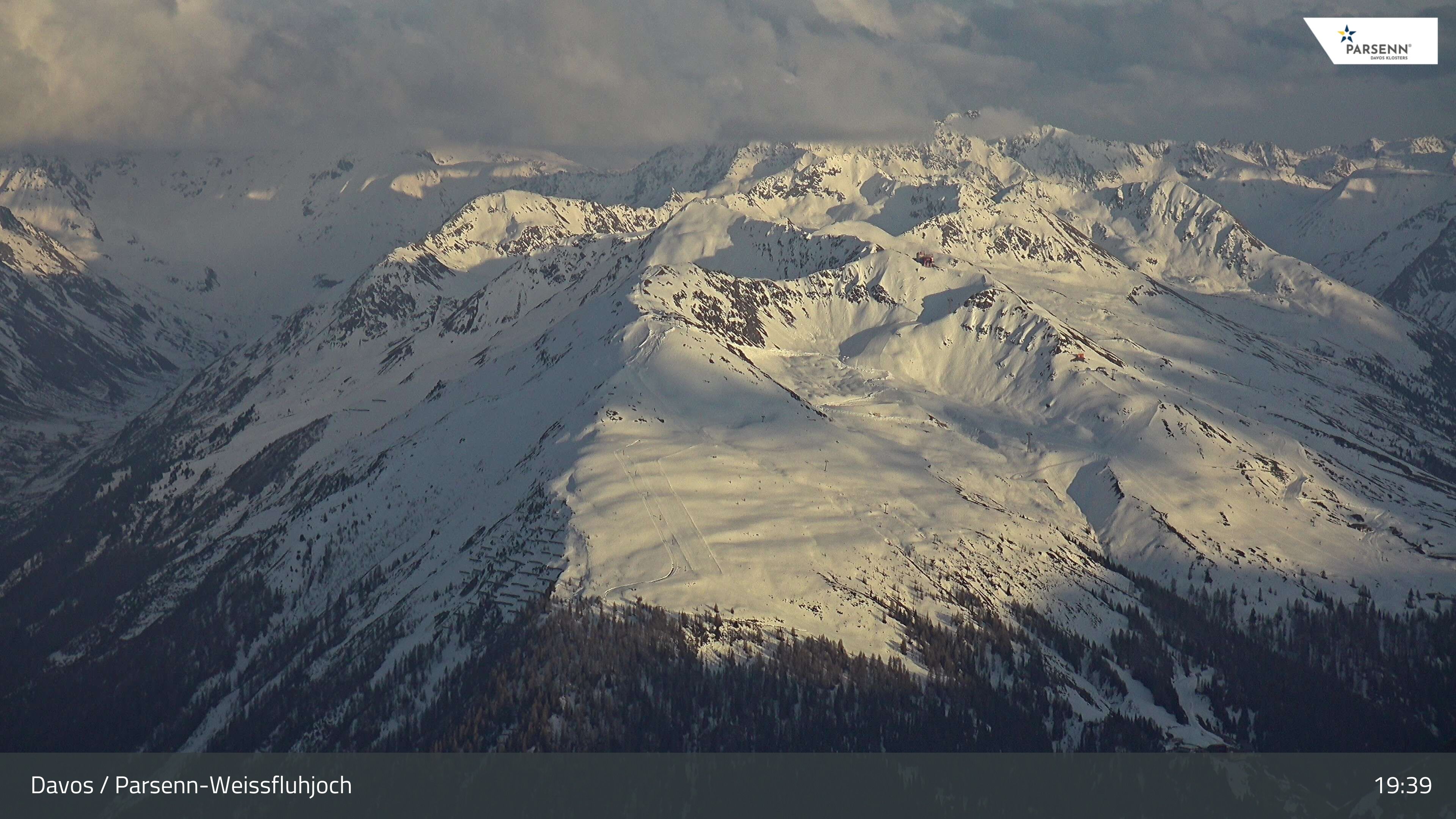 Davos: Dorf - Weissfluhjoch, Blick Jakobshorn