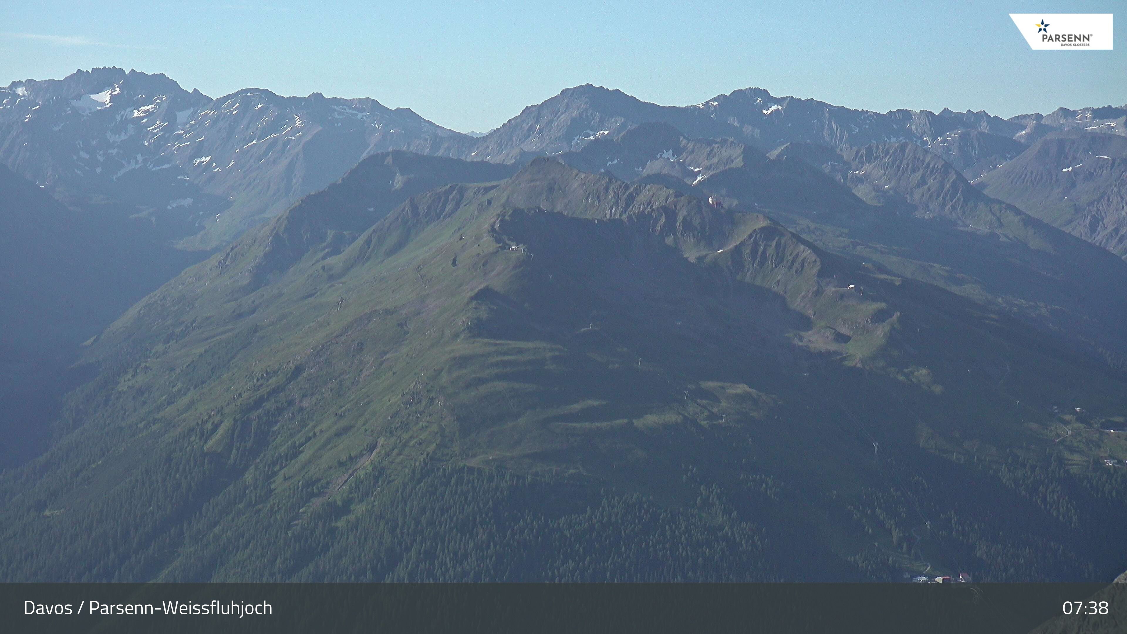 Davos: Dorf - Weissfluhjoch, Blick Jakobshorn