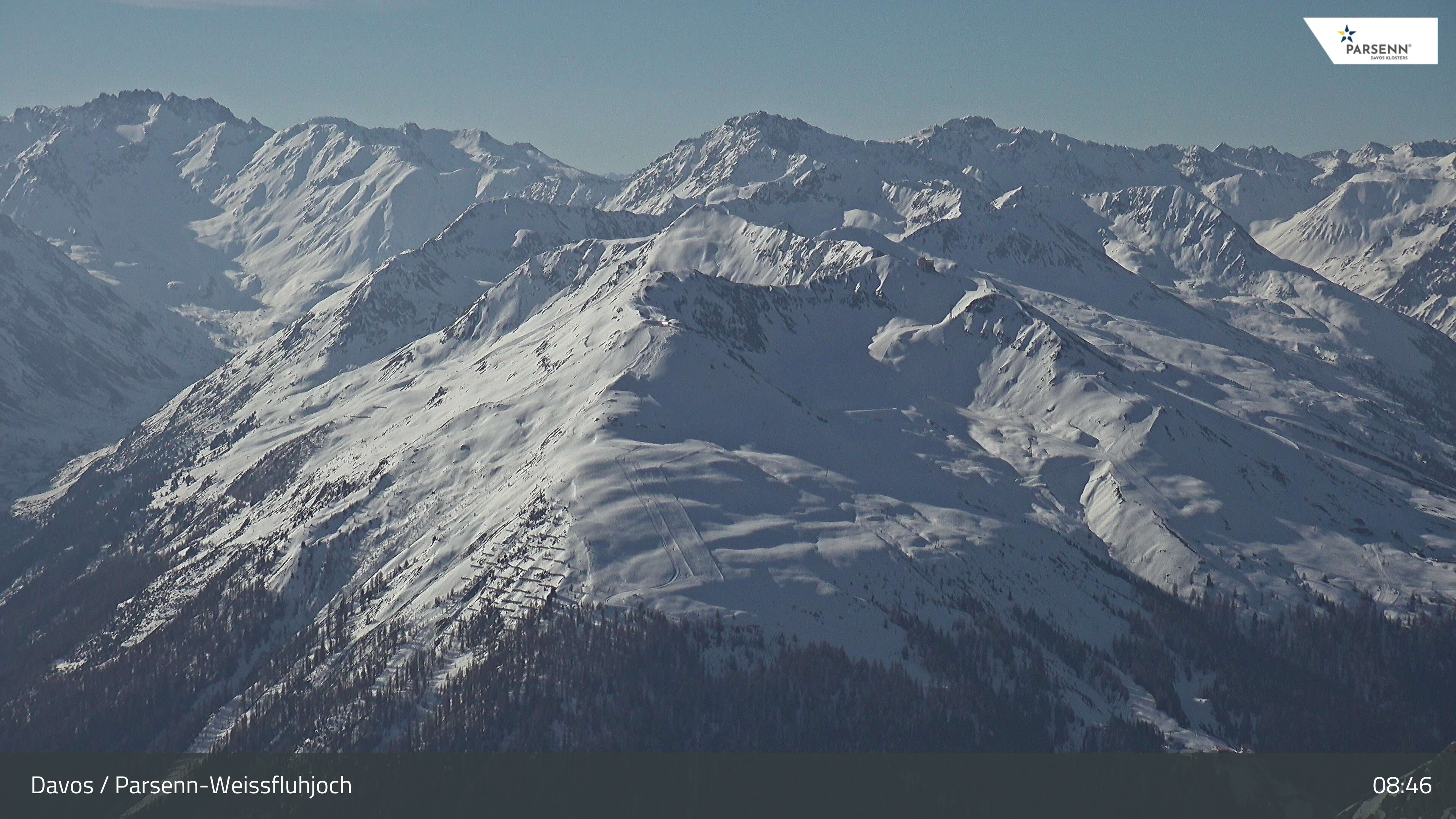 Davos: Dorf - Weissfluhjoch, Blick Jakobshorn