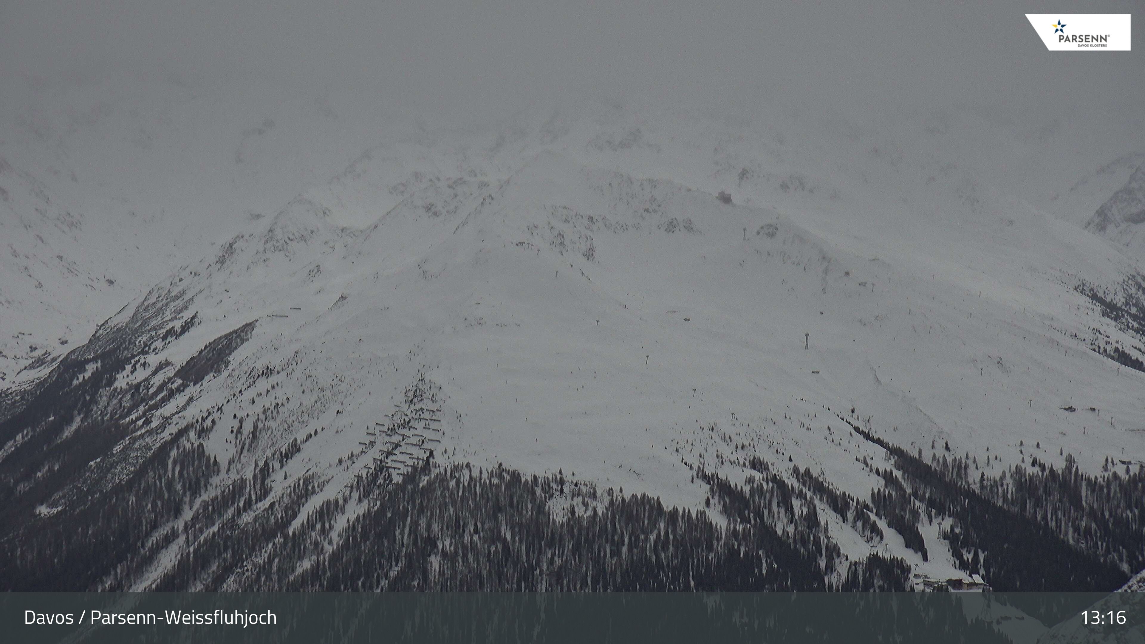 Davos: Dorf - Weissfluhjoch, Blick Jakobshorn