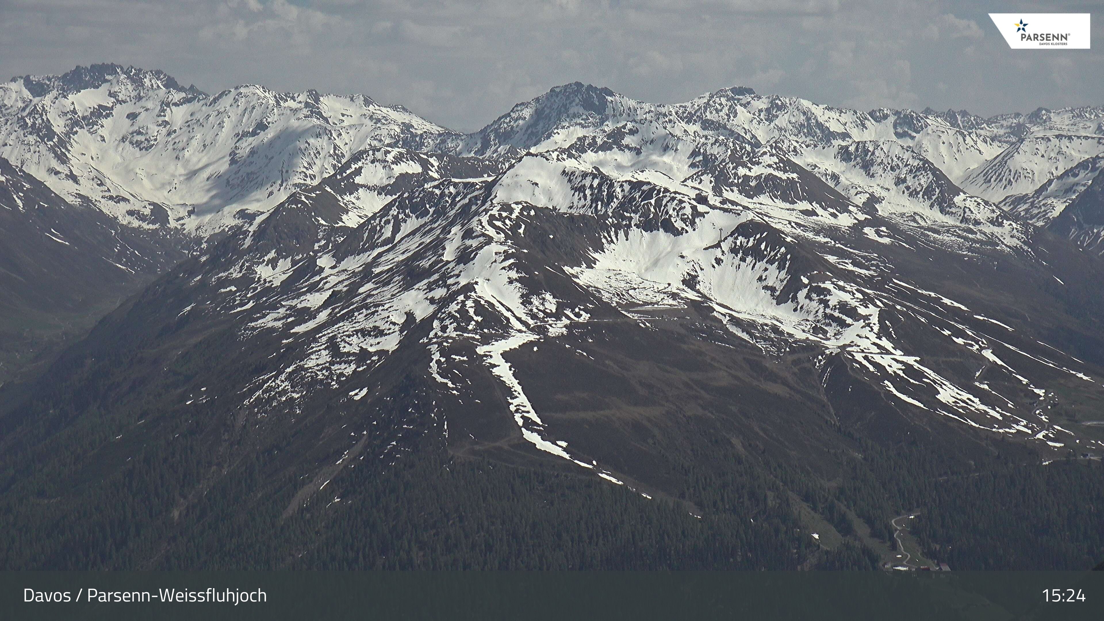 Davos: Dorf - Weissfluhjoch, Blick Jakobshorn