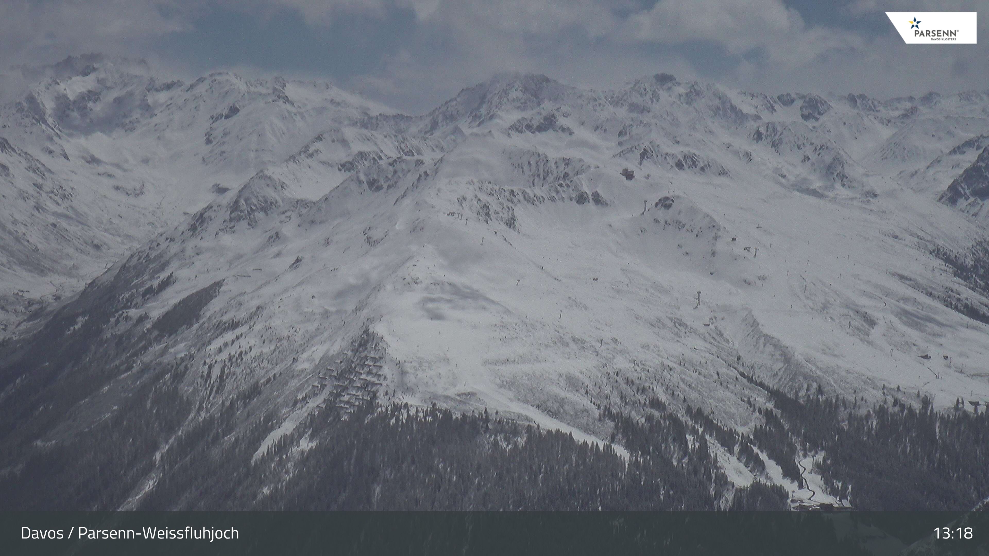 Davos: Dorf - Weissfluhjoch, Blick Jakobshorn