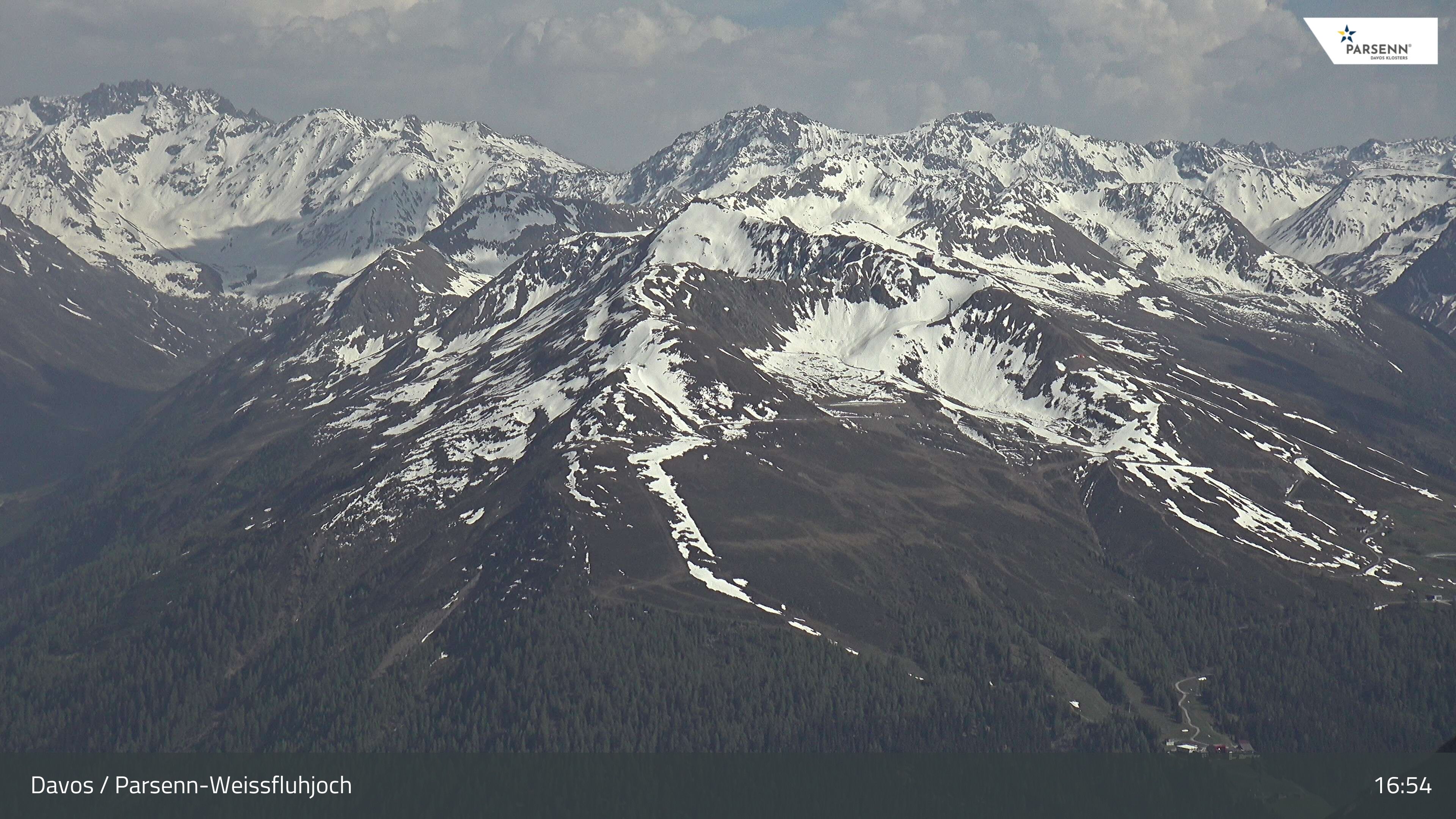 Davos: Dorf - Weissfluhjoch, Blick Jakobshorn