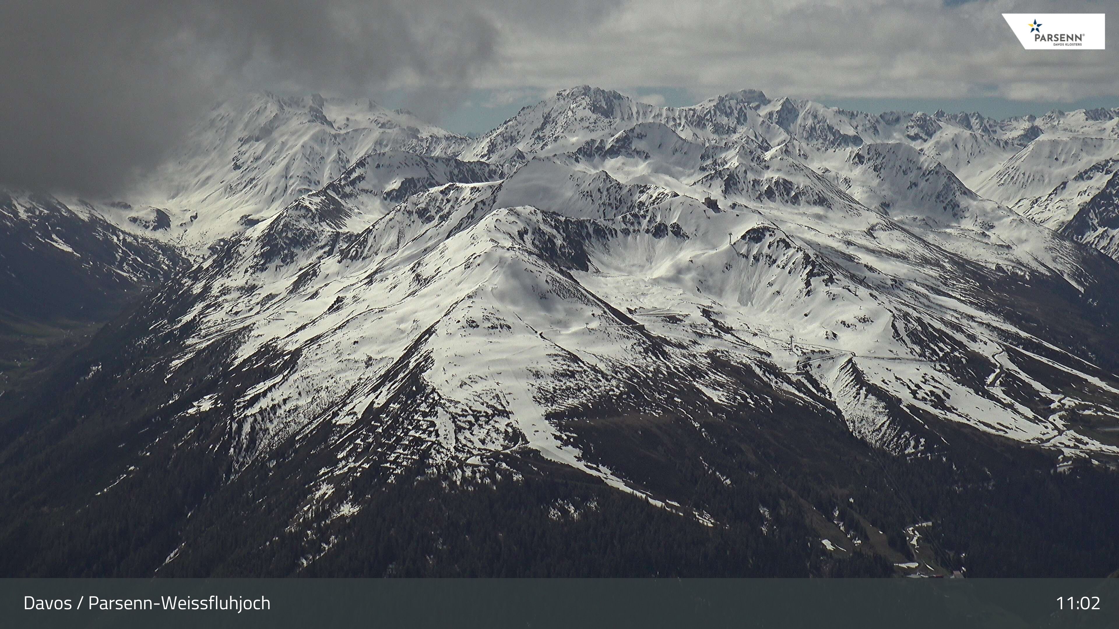 Davos: Dorf - Weissfluhjoch, Blick Jakobshorn