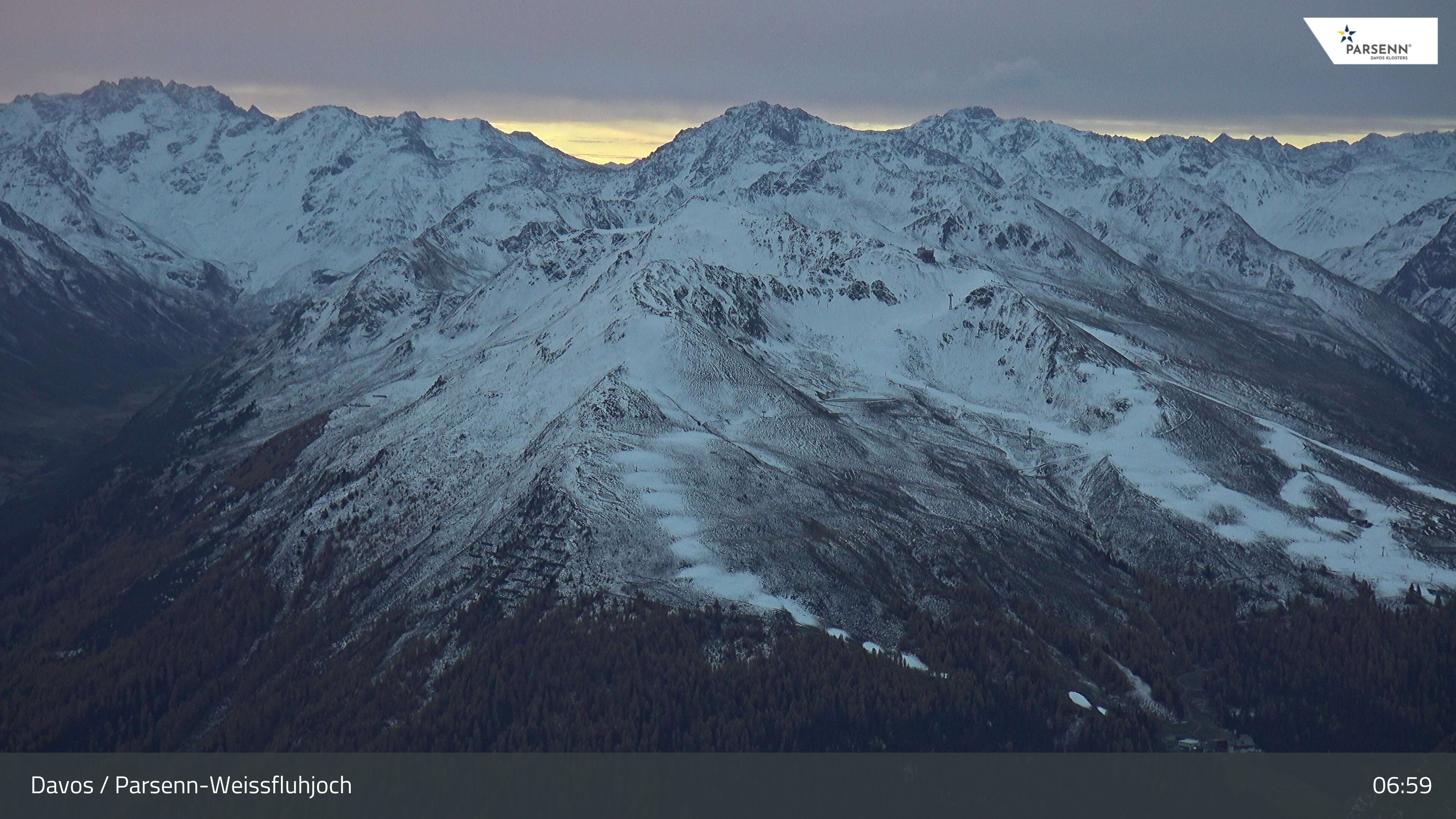 Davos: Dorf - Weissfluhjoch, Blick Jakobshorn