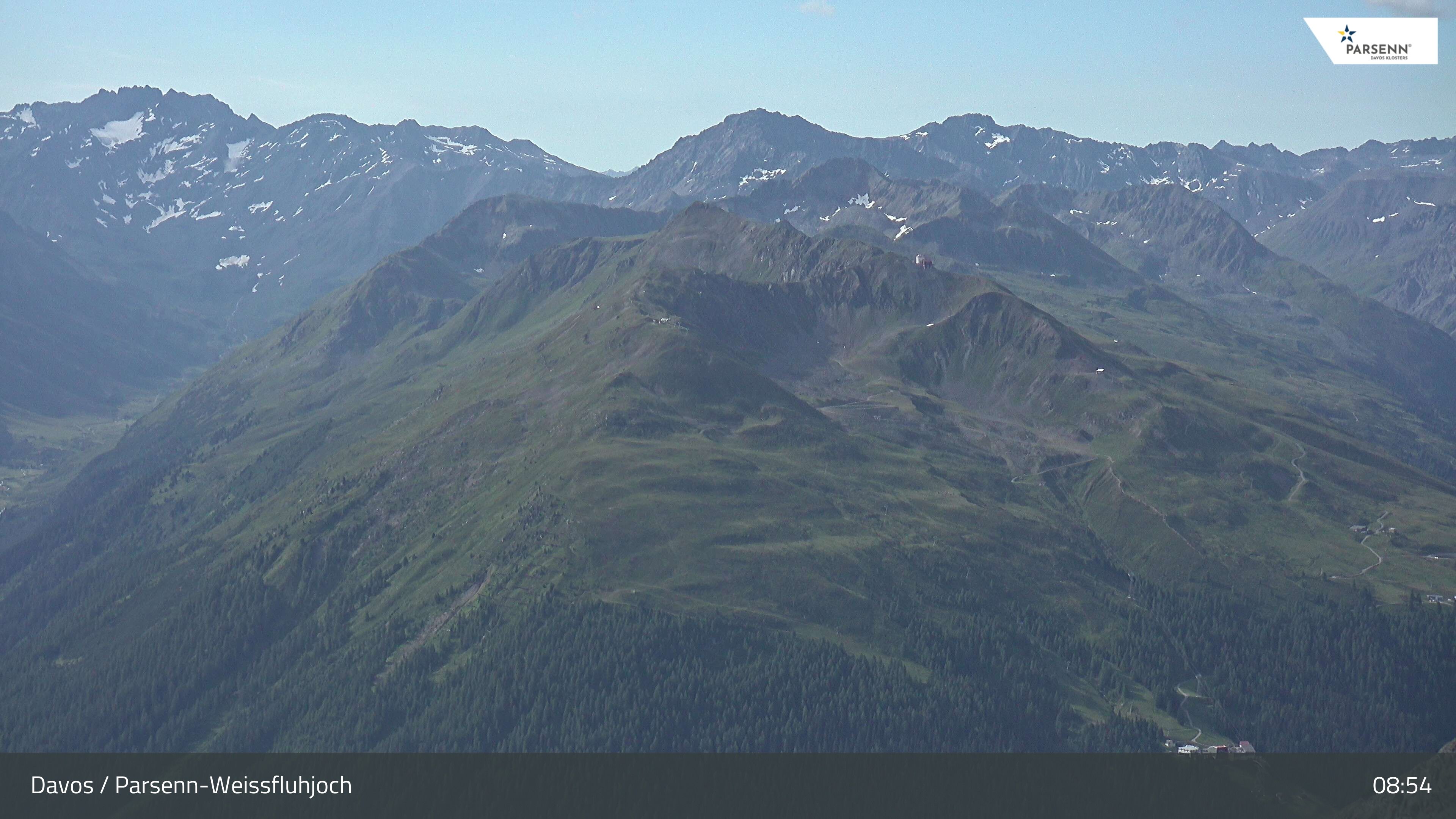 Davos: Dorf - Weissfluhjoch, Blick Jakobshorn