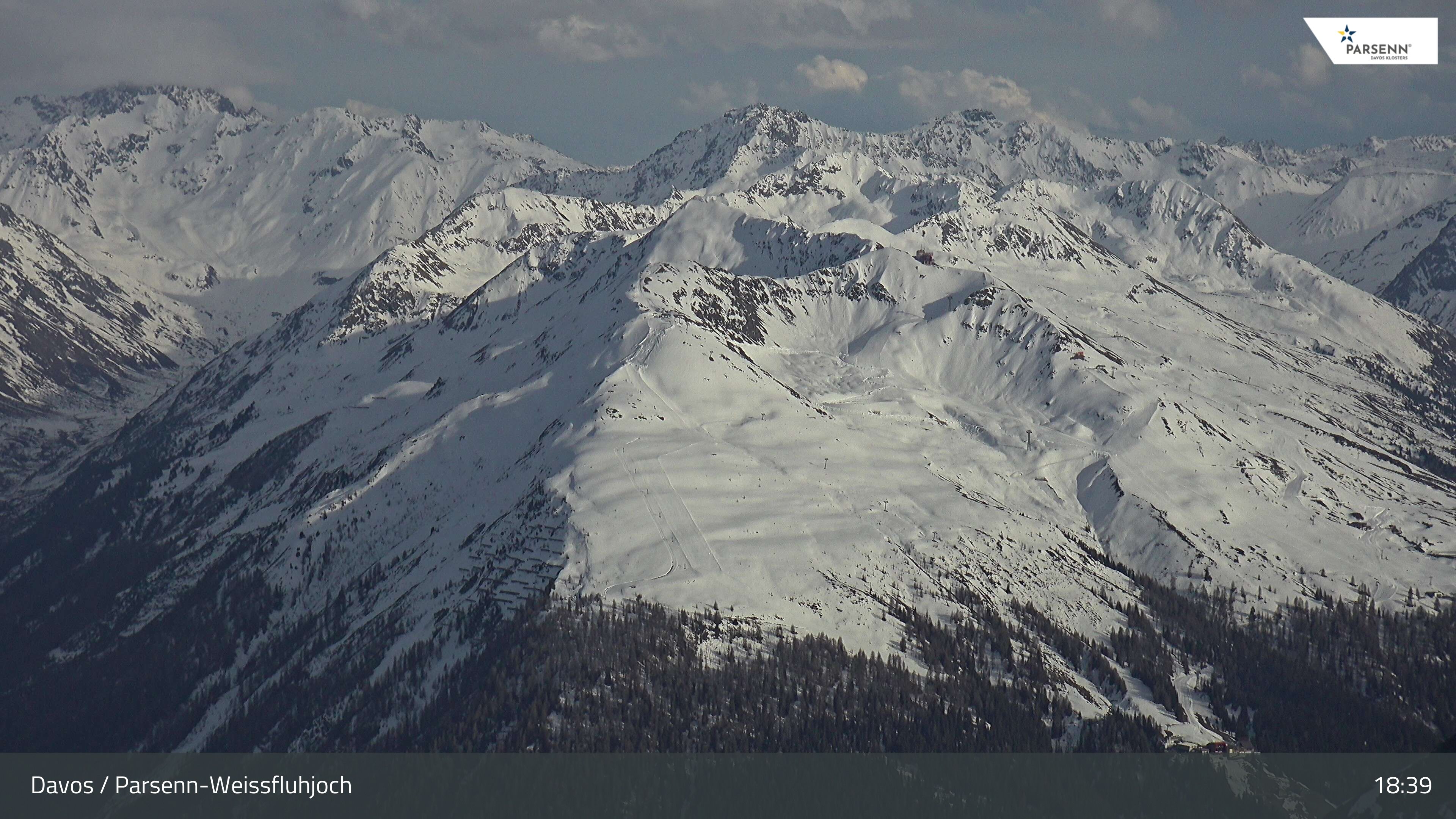 Davos: Dorf - Weissfluhjoch, Blick Jakobshorn