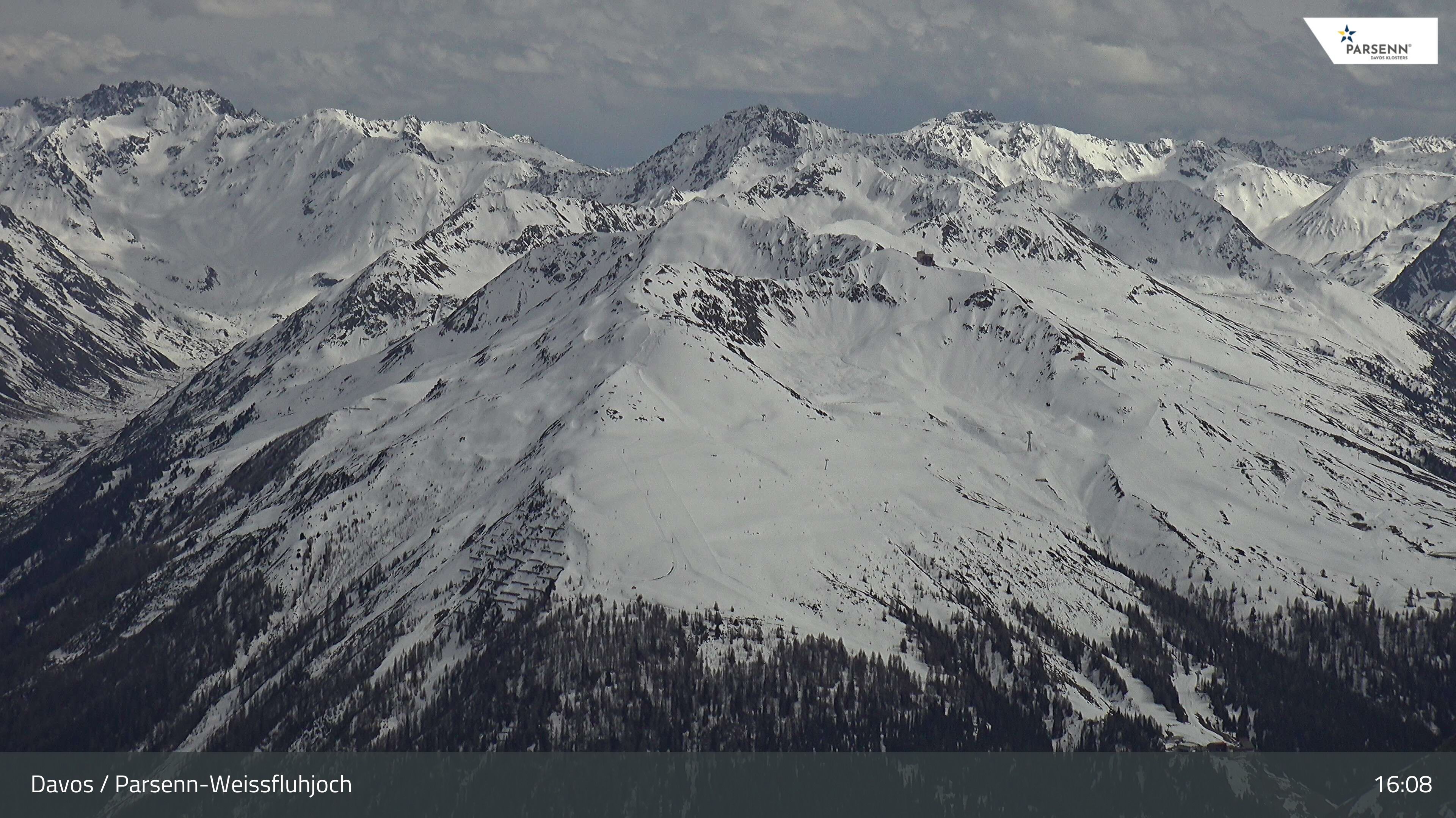 Davos: Dorf - Weissfluhjoch, Blick Jakobshorn