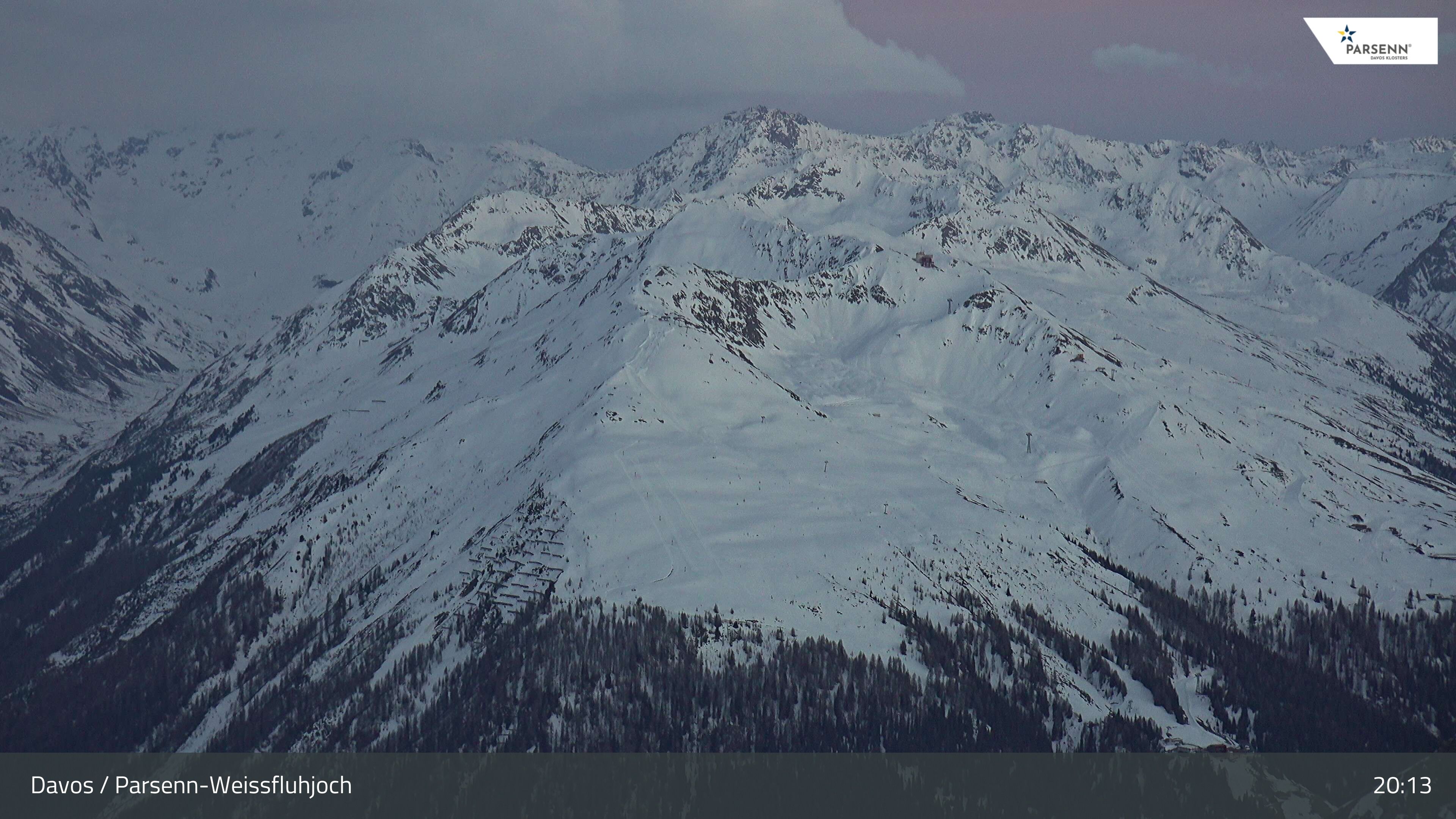 Davos: Dorf - Weissfluhjoch, Blick Jakobshorn