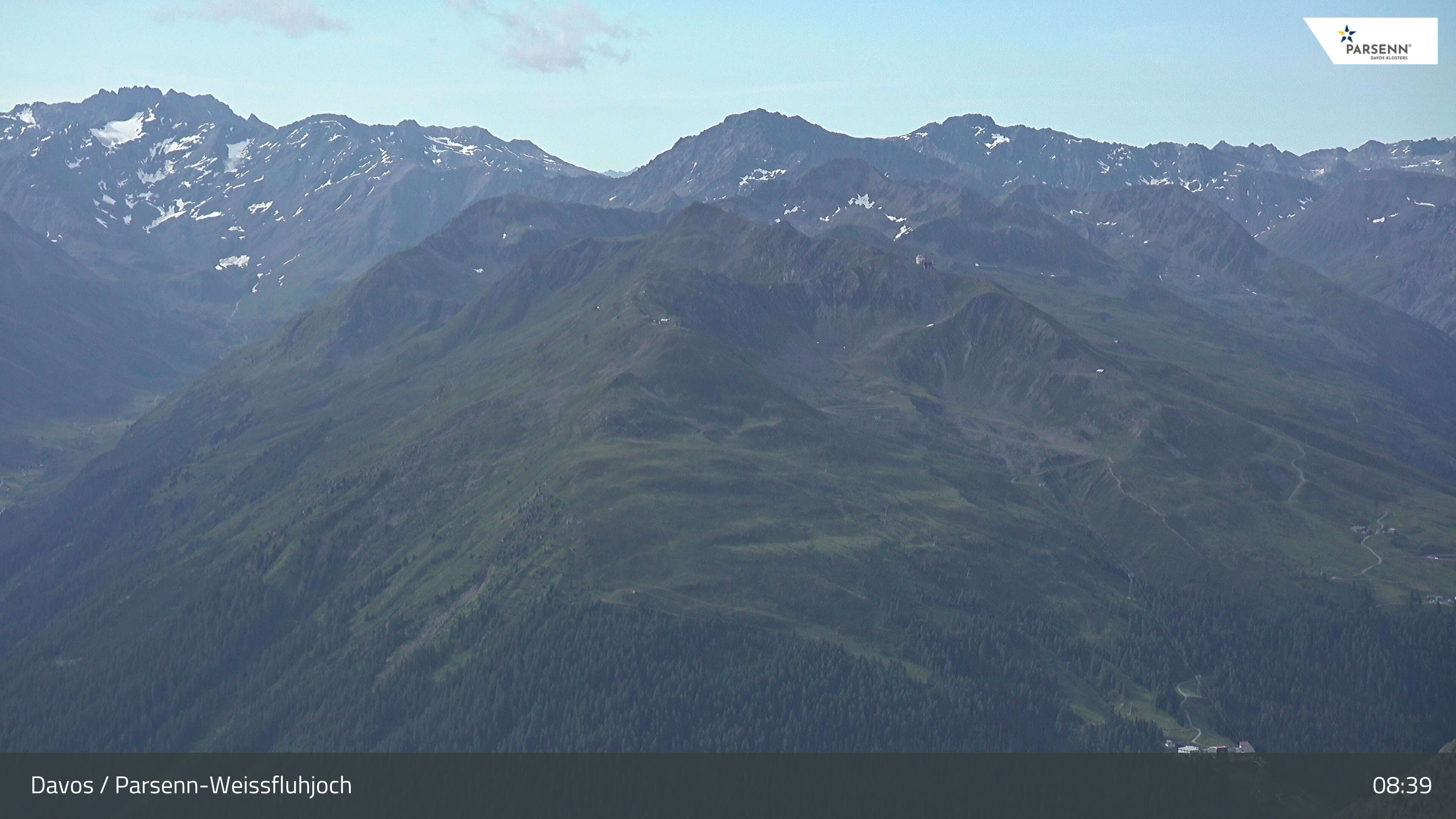 Davos: Dorf - Weissfluhjoch, Blick Jakobshorn