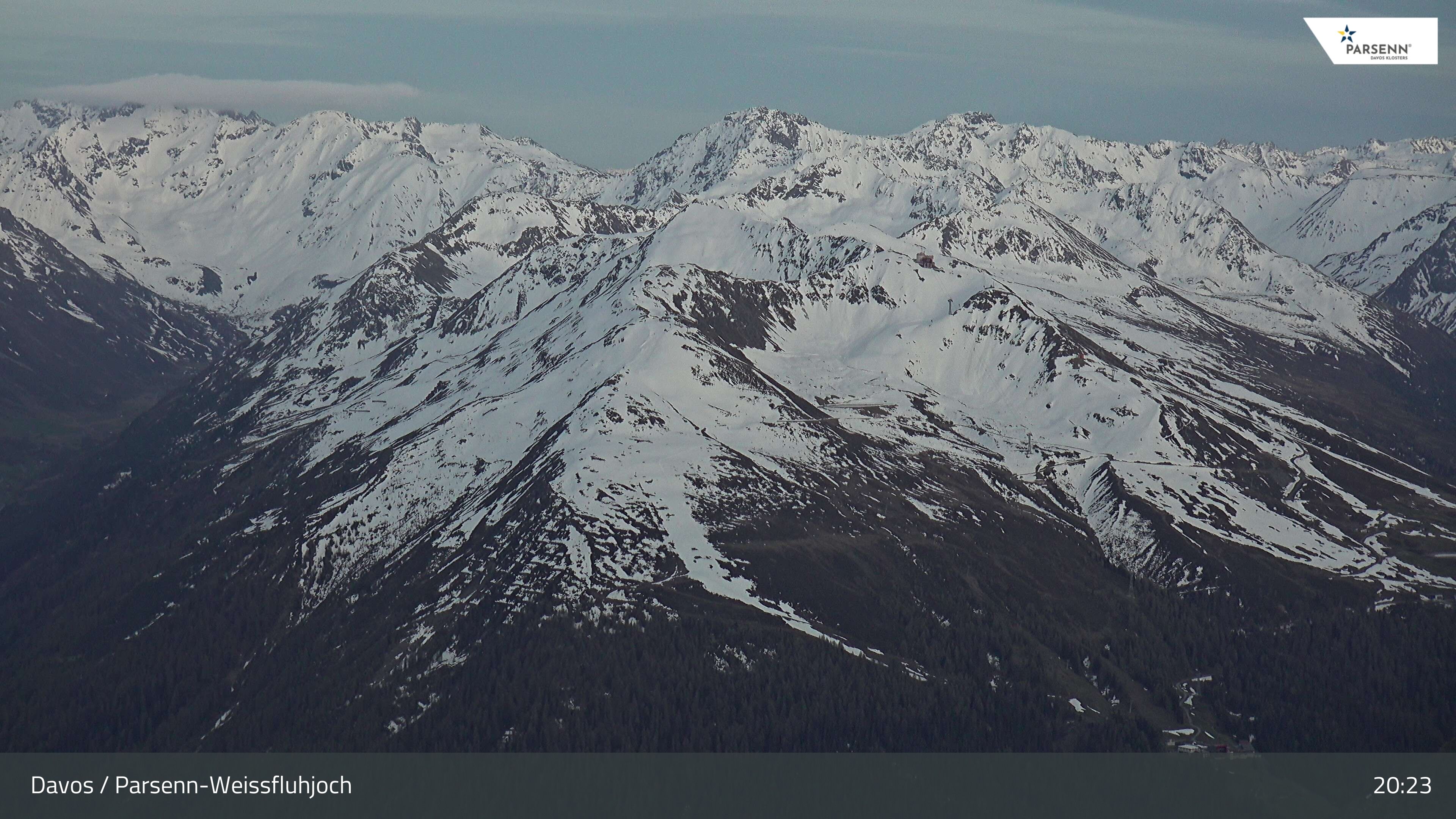 Davos: Dorf - Weissfluhjoch, Blick Jakobshorn
