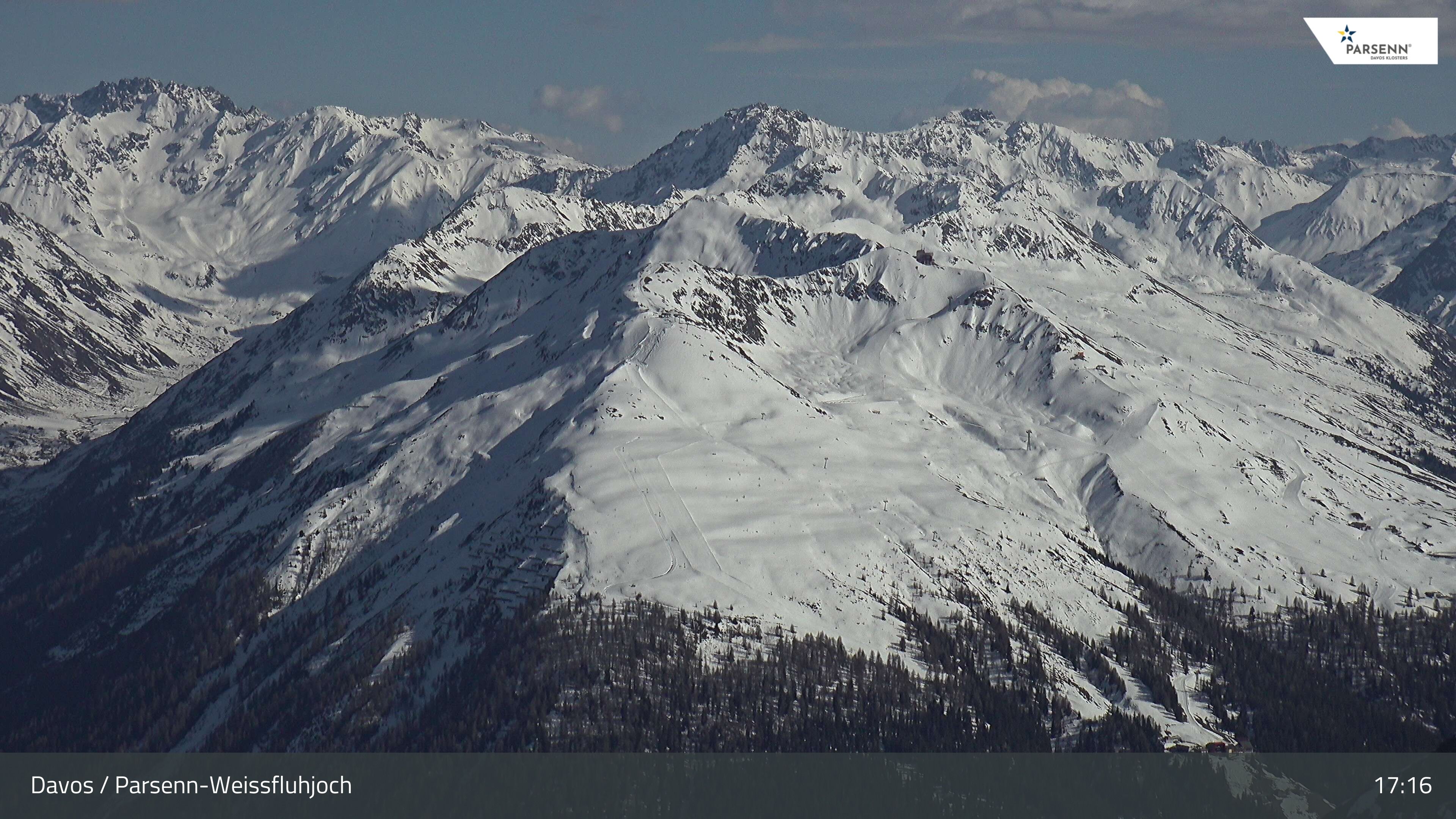 Davos: Dorf - Weissfluhjoch, Blick Jakobshorn