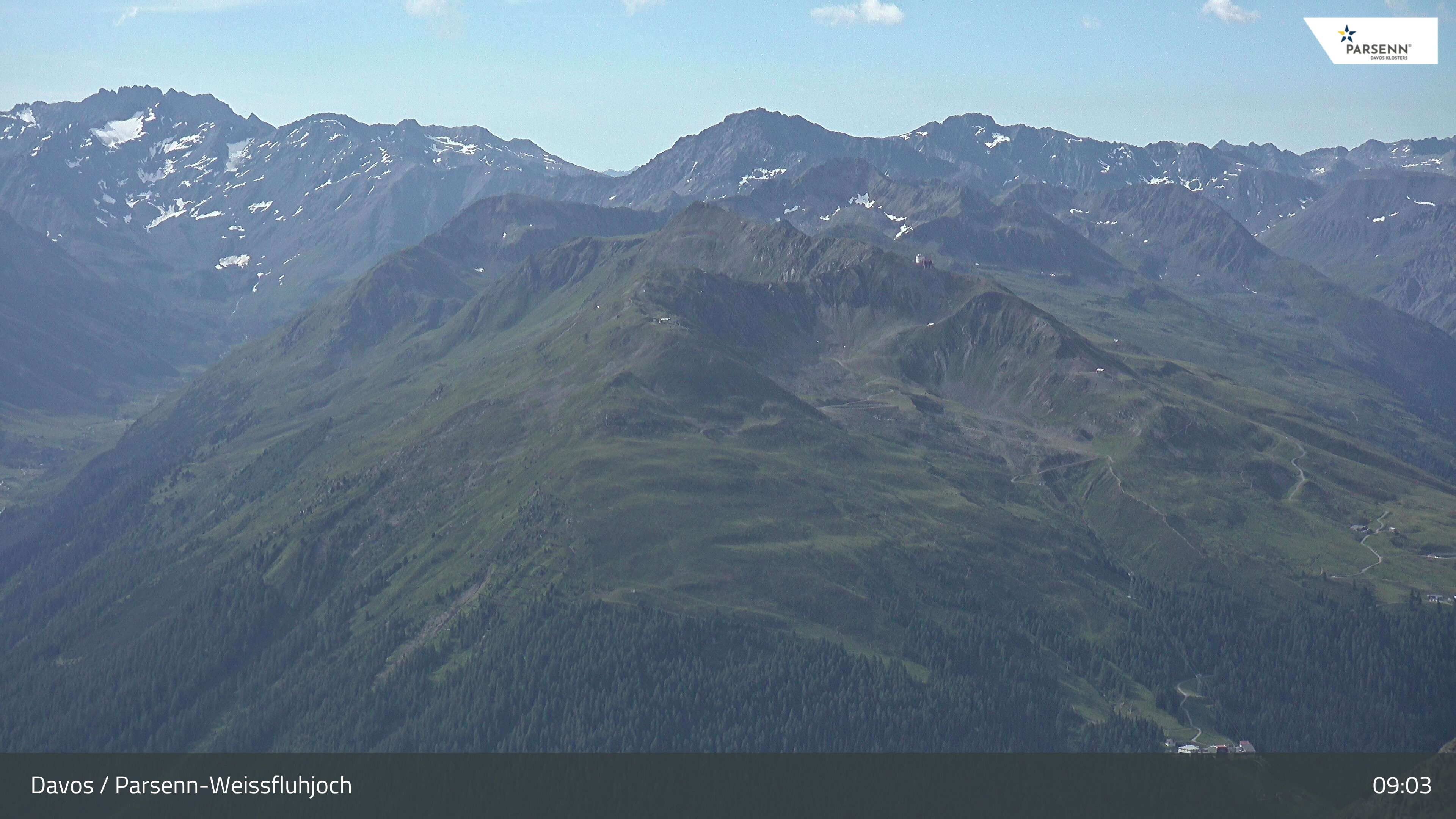Davos: Dorf - Weissfluhjoch, Blick Jakobshorn