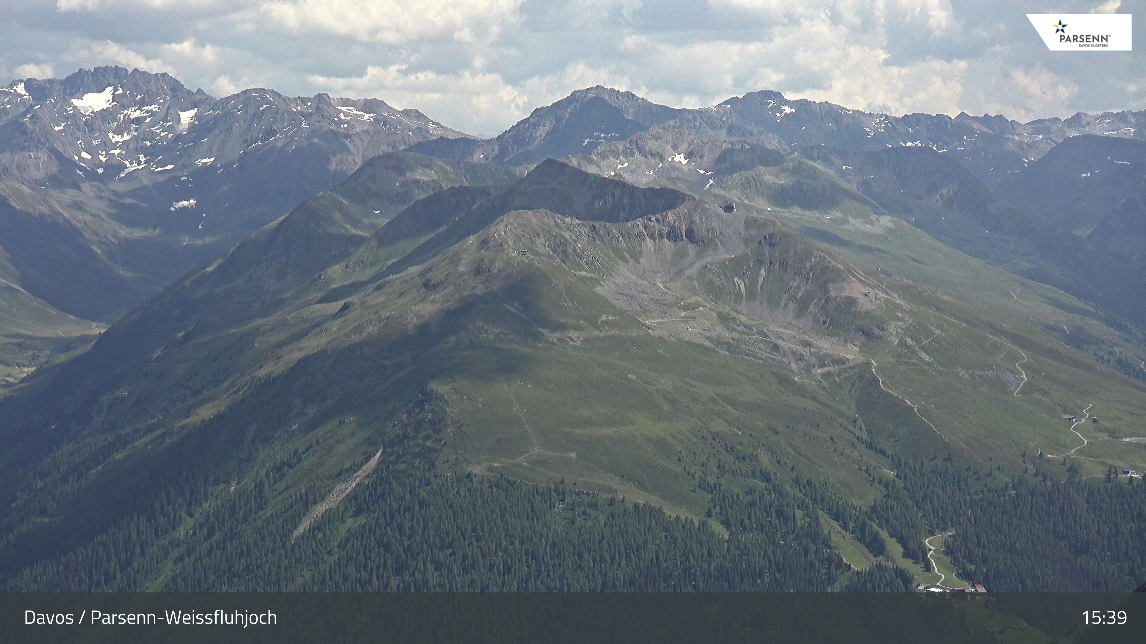 Davos: Dorf - Weissfluhjoch, Blick Jakobshorn