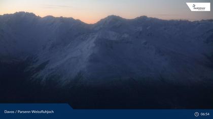 Davos: Dorf - Weissfluhjoch, Blick Jakobshorn