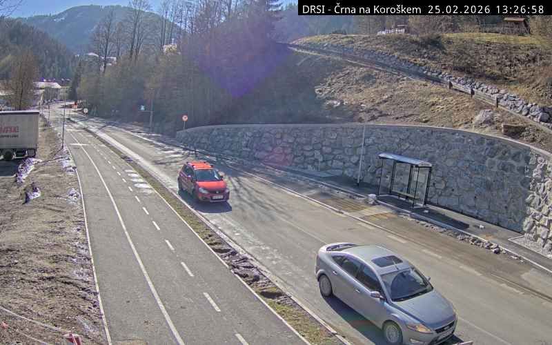 Traffic Cam Crna na Koroskem: R2-425, Poljana - Šentvid, Črna na Koroškem