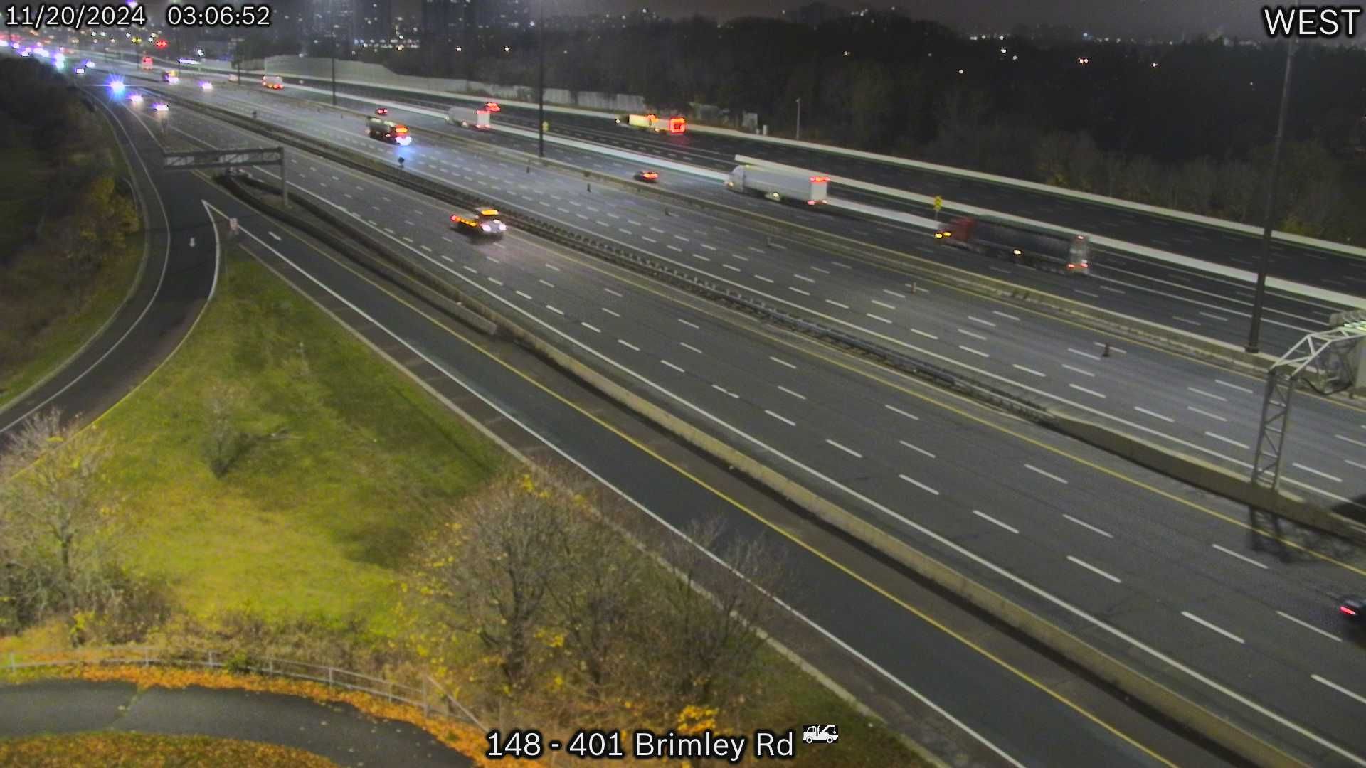 Traffic Cam Scarborough: Highway 401 near Brimley Road