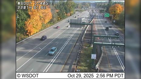 Traffic Cam Bothell: I-405 at MP 27: 220th St SE