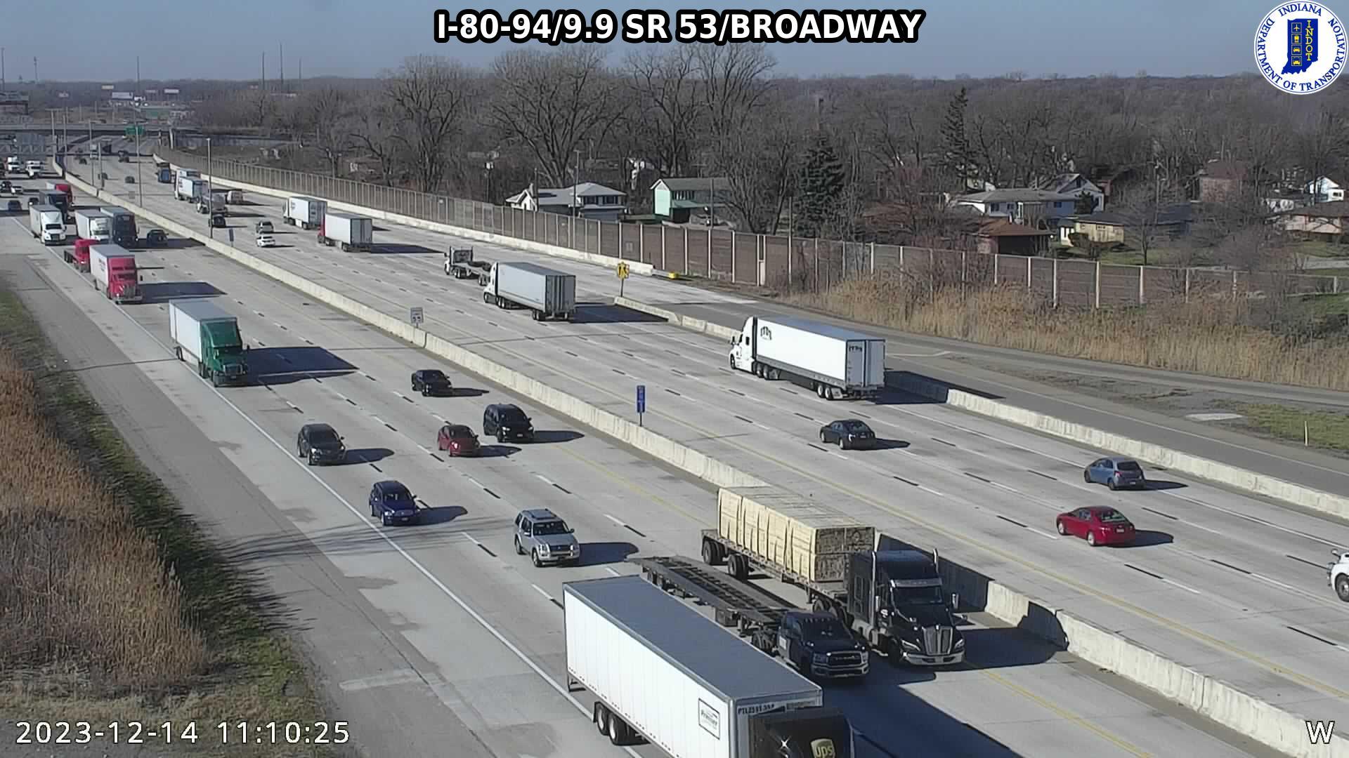 Traffic Cam Gary: I-94: I-80-94/9.9 SR 53/BROADWAY