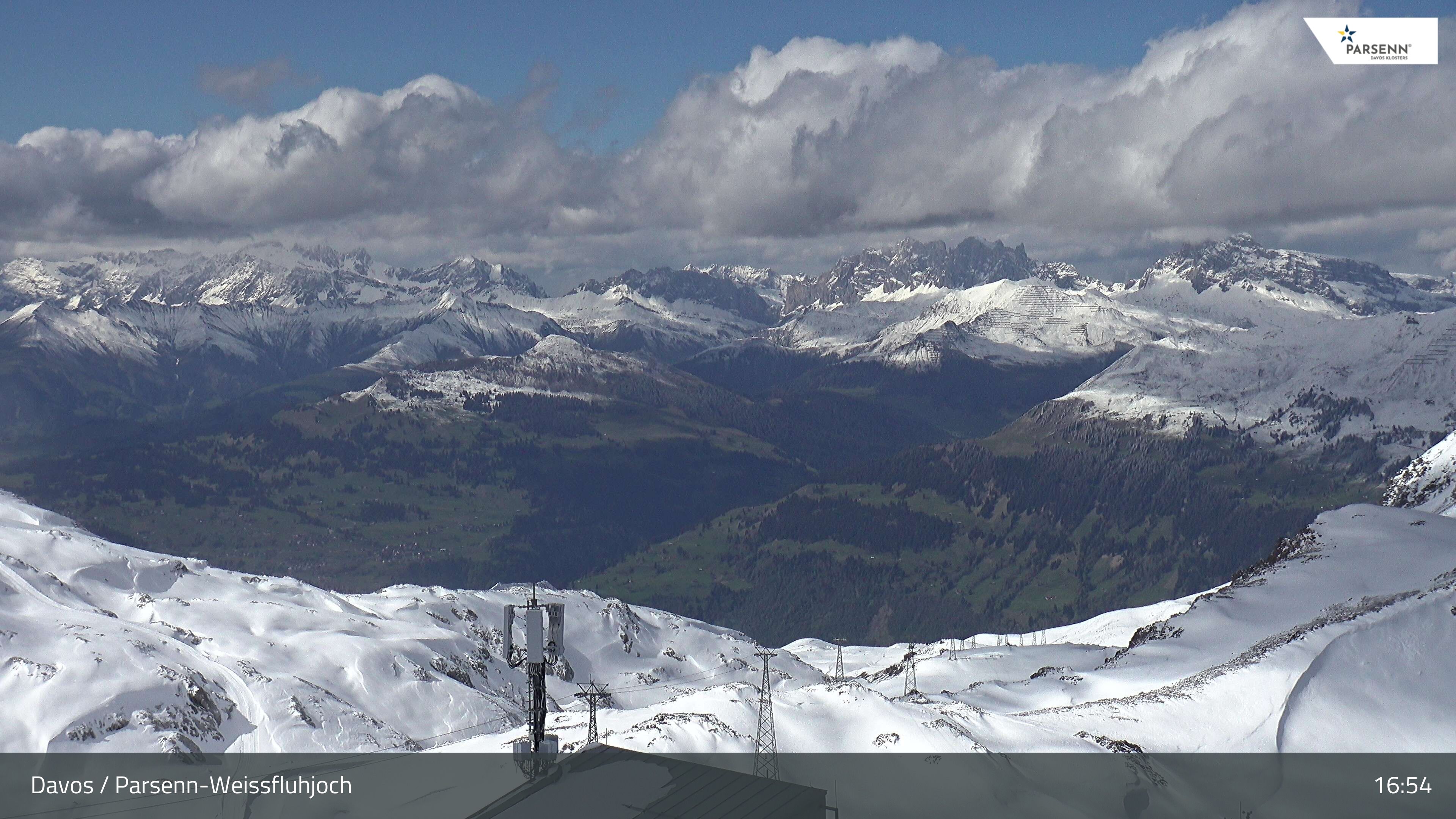 Davos: Dorf - Weissfluhjoch, Blick Schifer