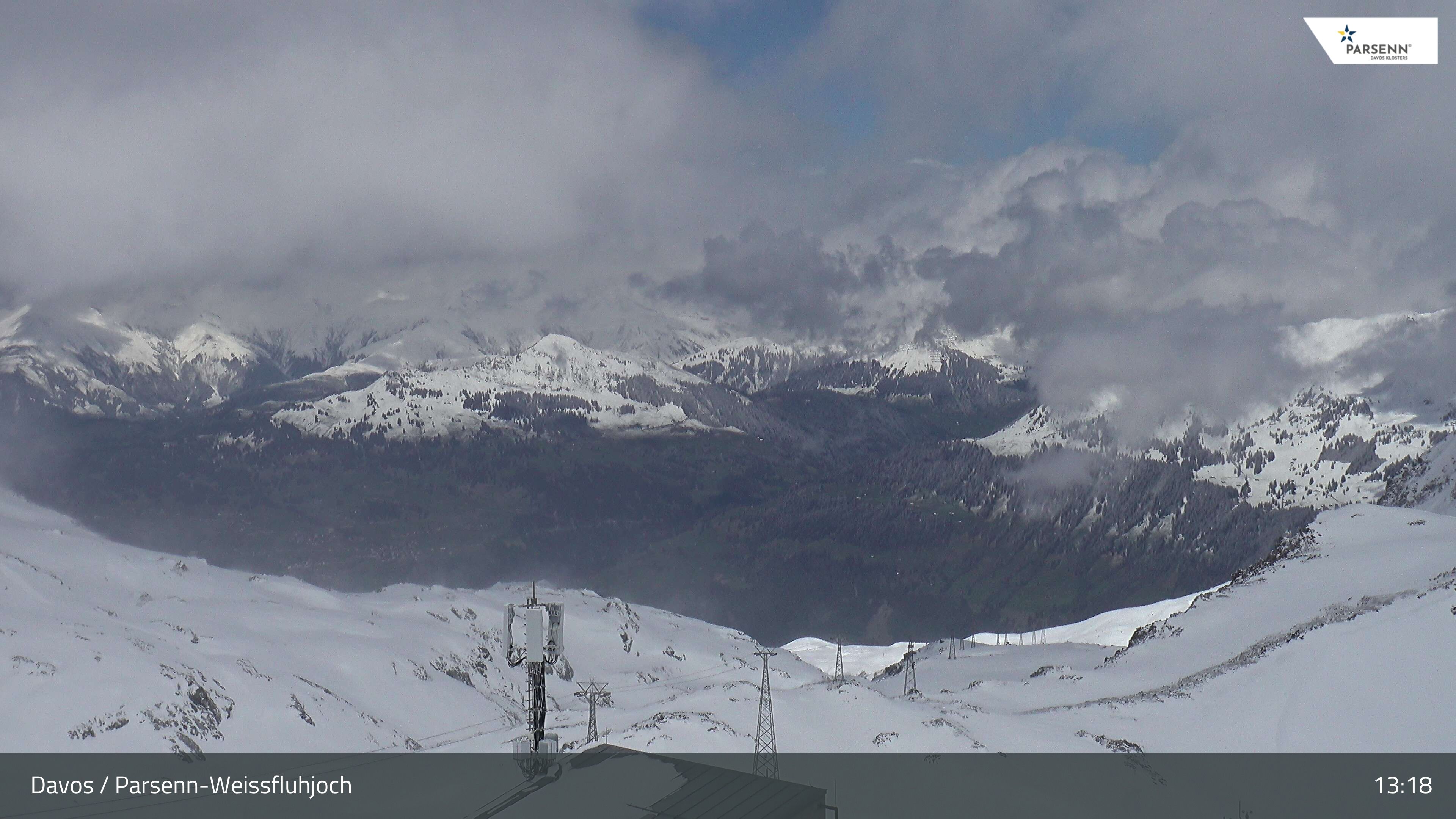 Davos: Dorf - Weissfluhjoch, Blick Schifer