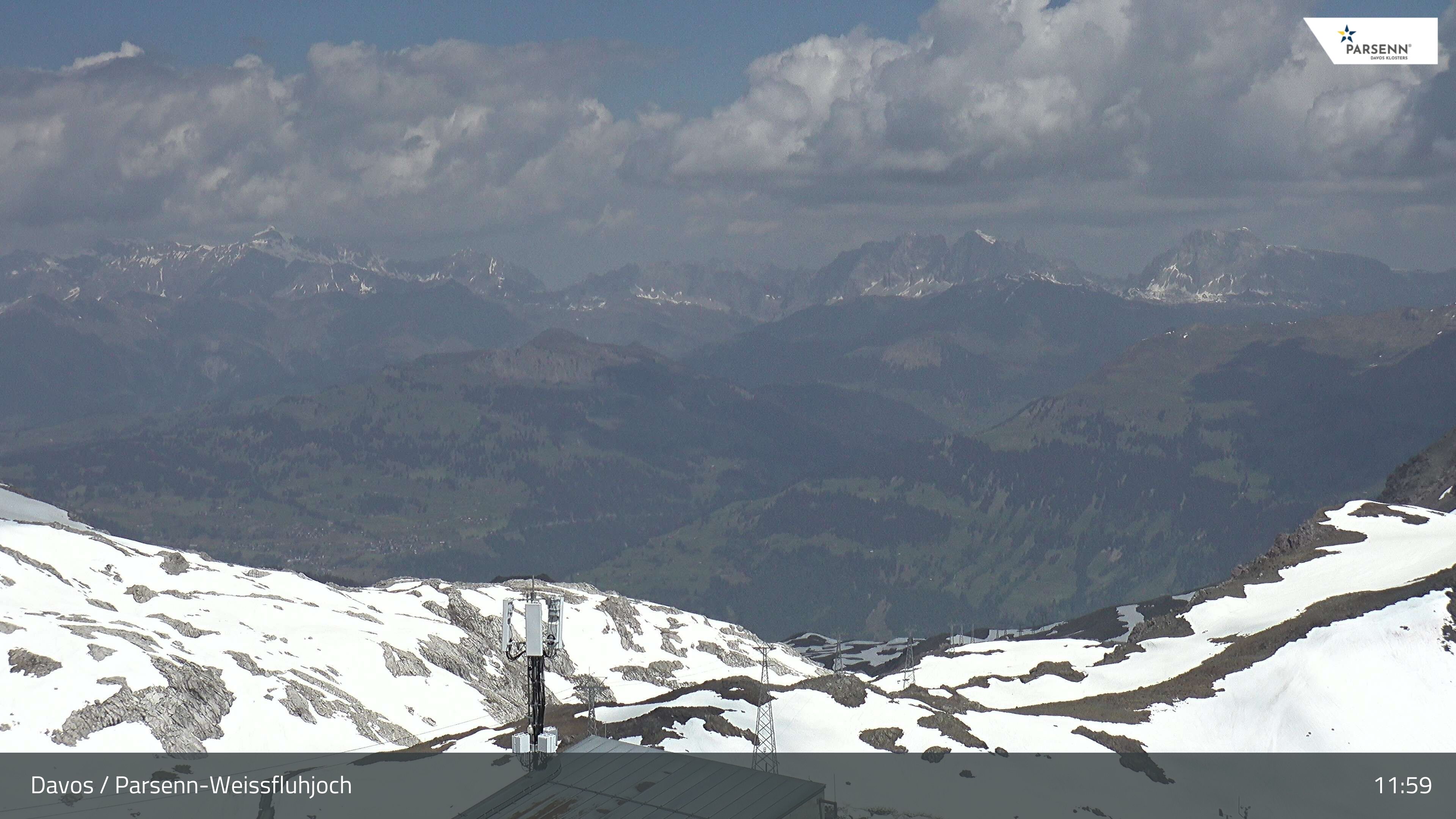 Davos: Dorf - Weissfluhjoch, Blick Schifer