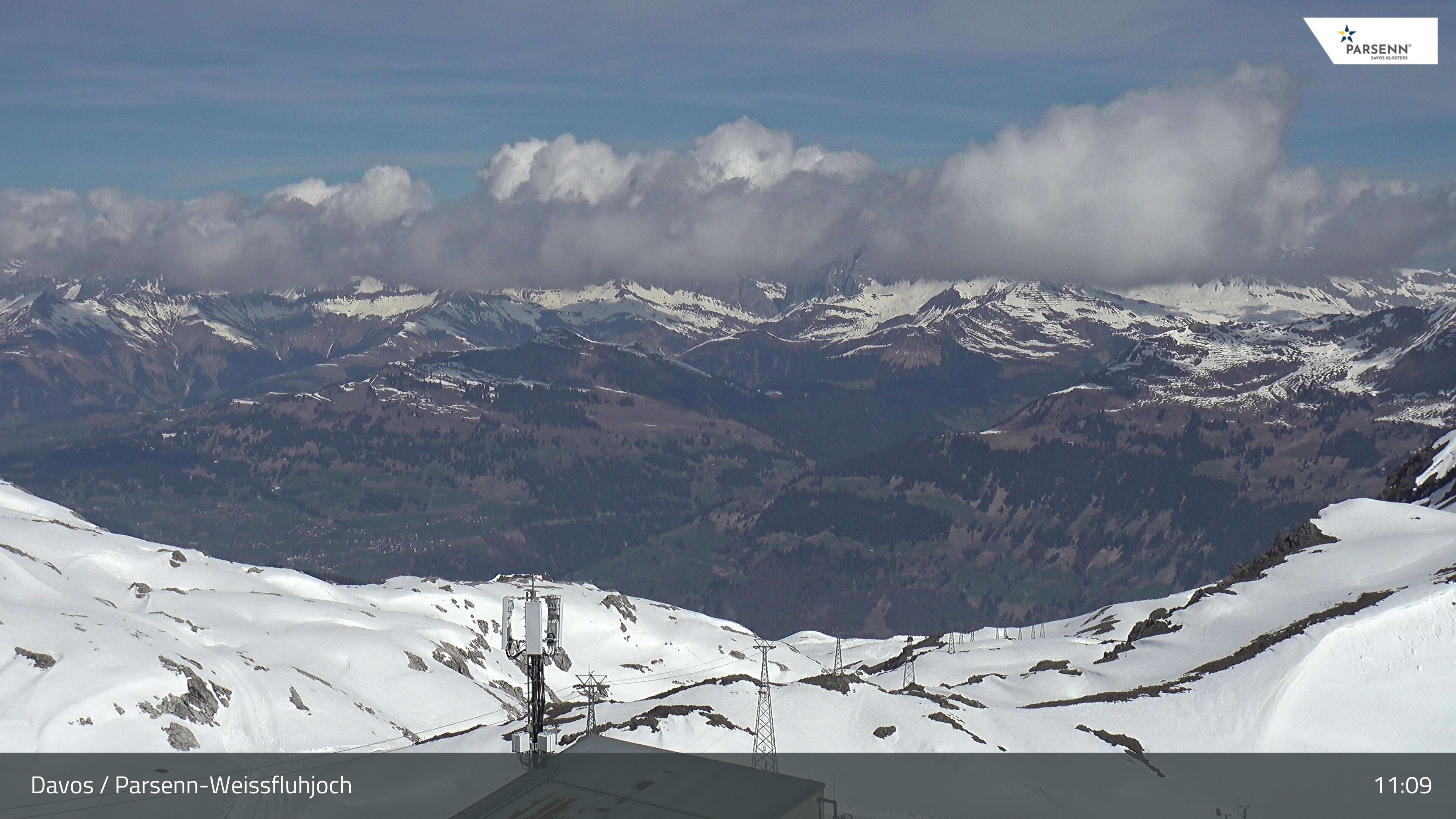 Davos: Dorf - Weissfluhjoch, Blick Schifer