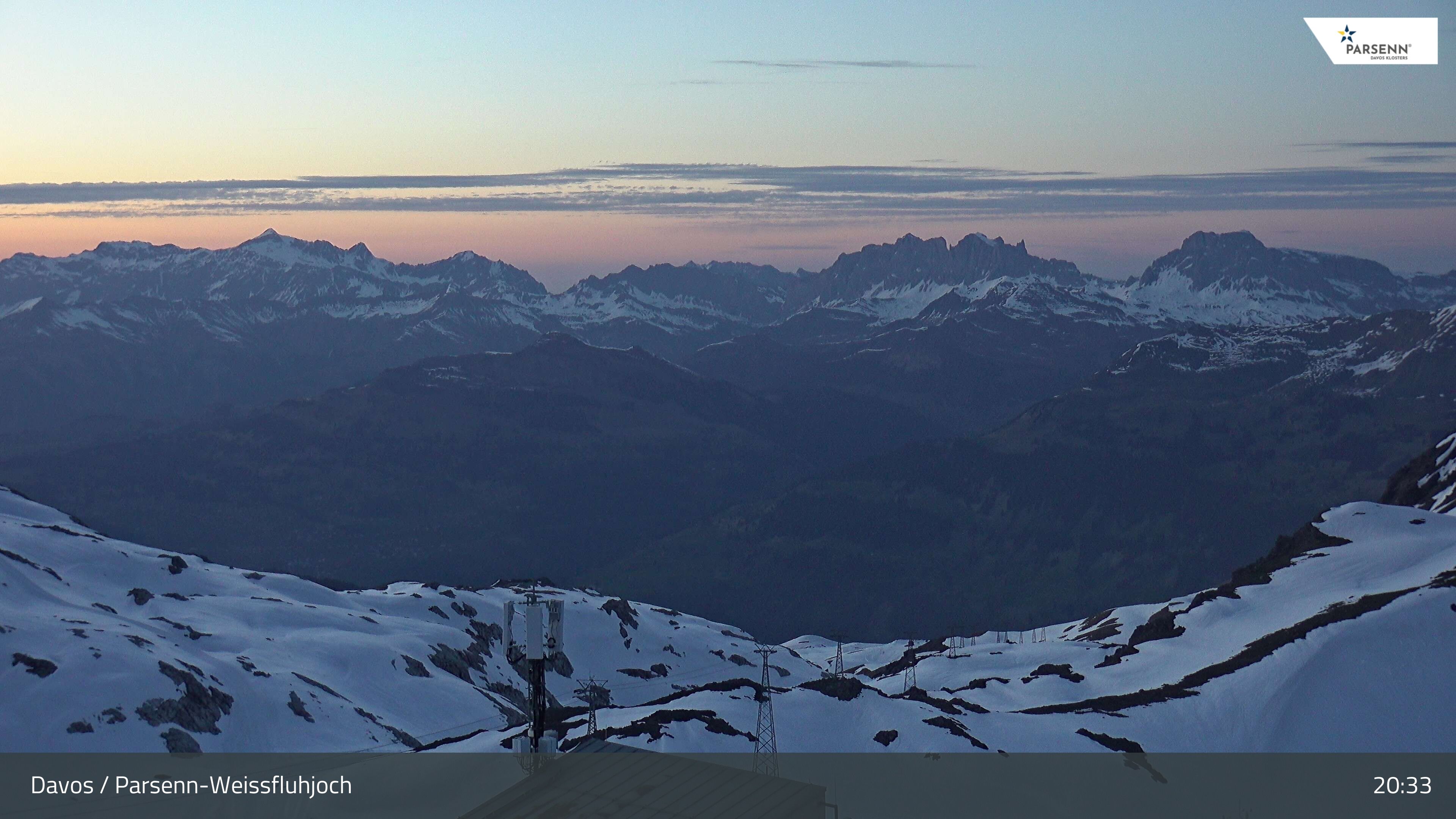 Davos: Dorf - Weissfluhjoch, Blick Schifer
