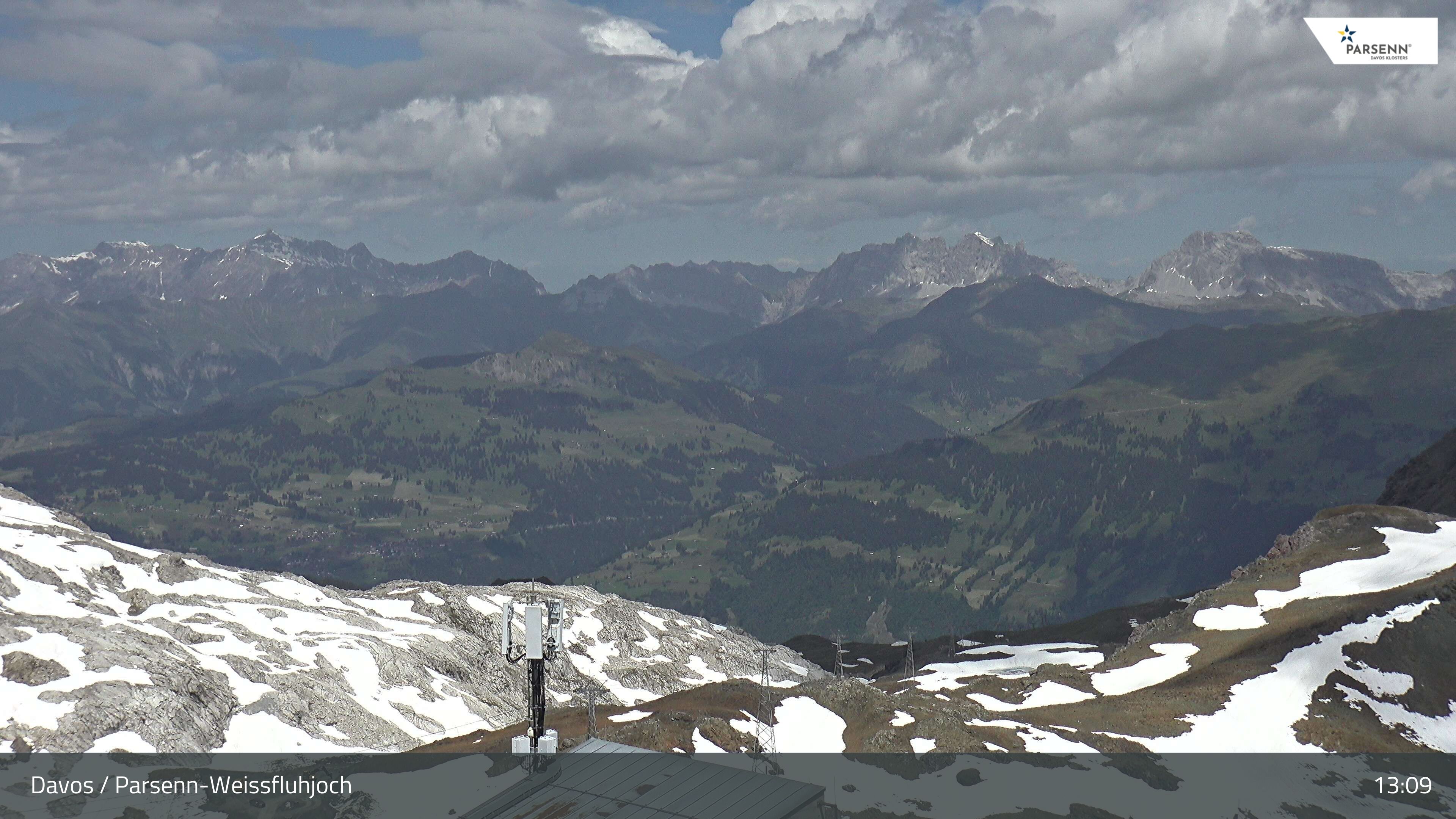 Davos: Dorf - Weissfluhjoch, Blick Schifer