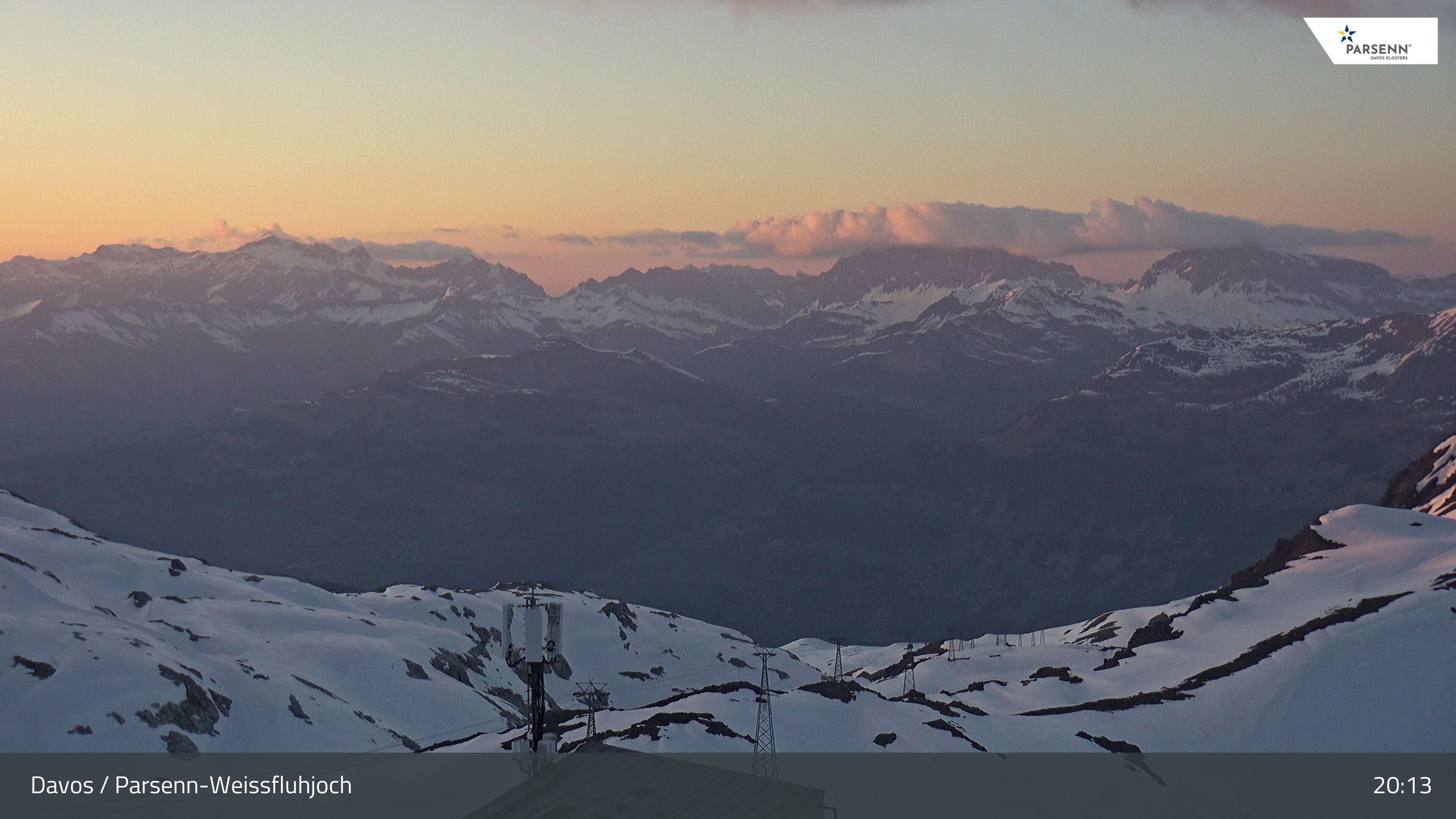 Davos: Dorf - Weissfluhjoch, Blick Schifer