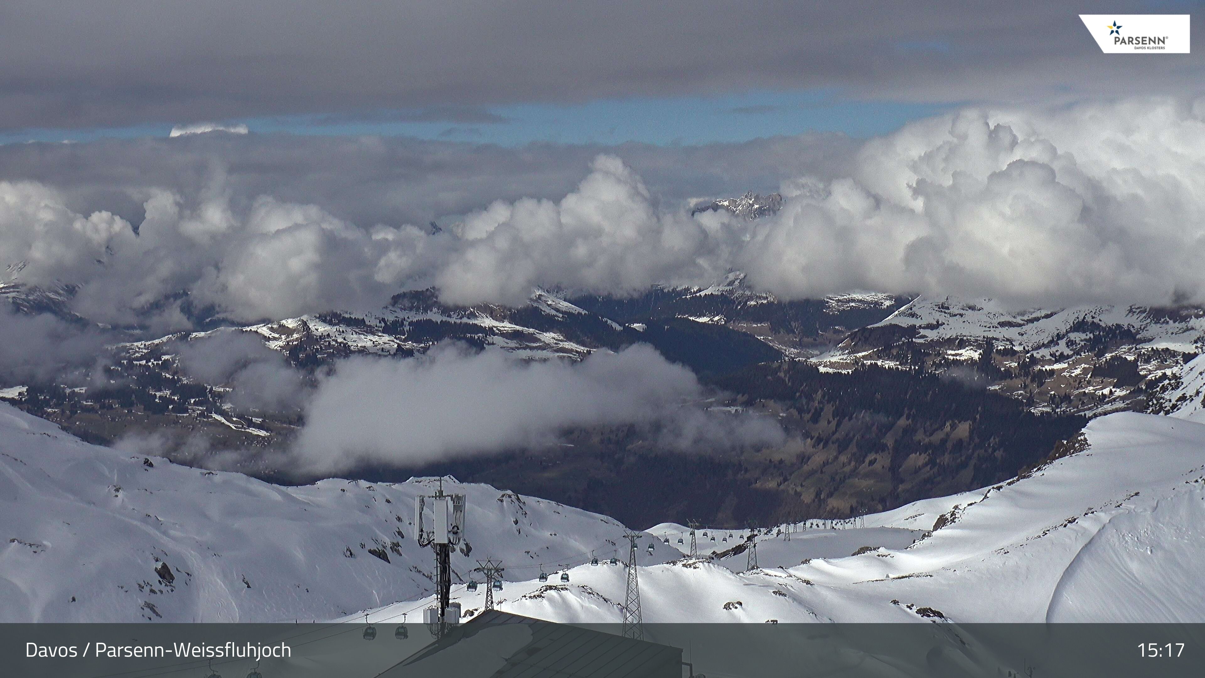 Davos: Dorf - Weissfluhjoch, Blick Schifer
