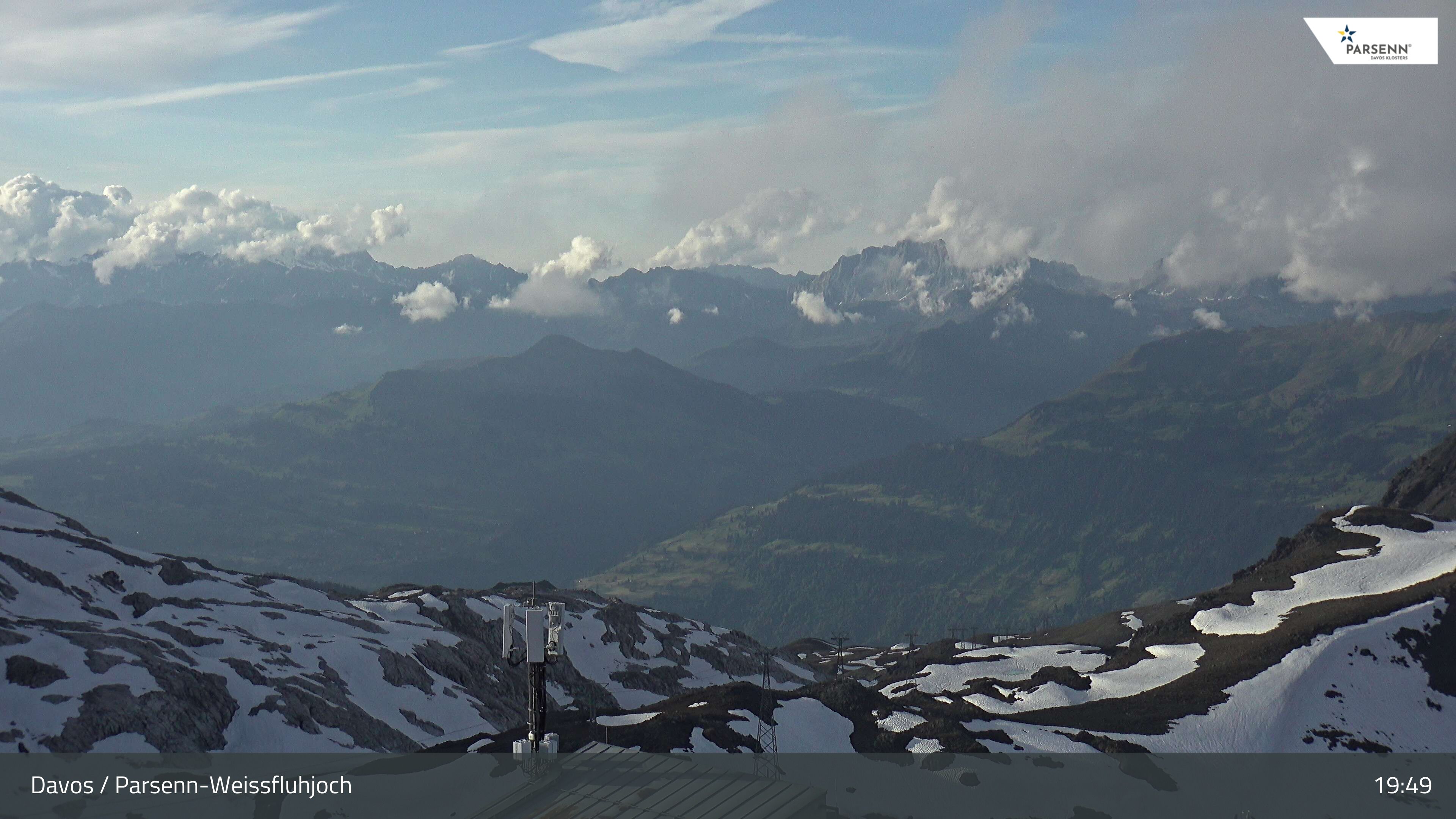 Davos: Dorf - Weissfluhjoch, Blick Schifer