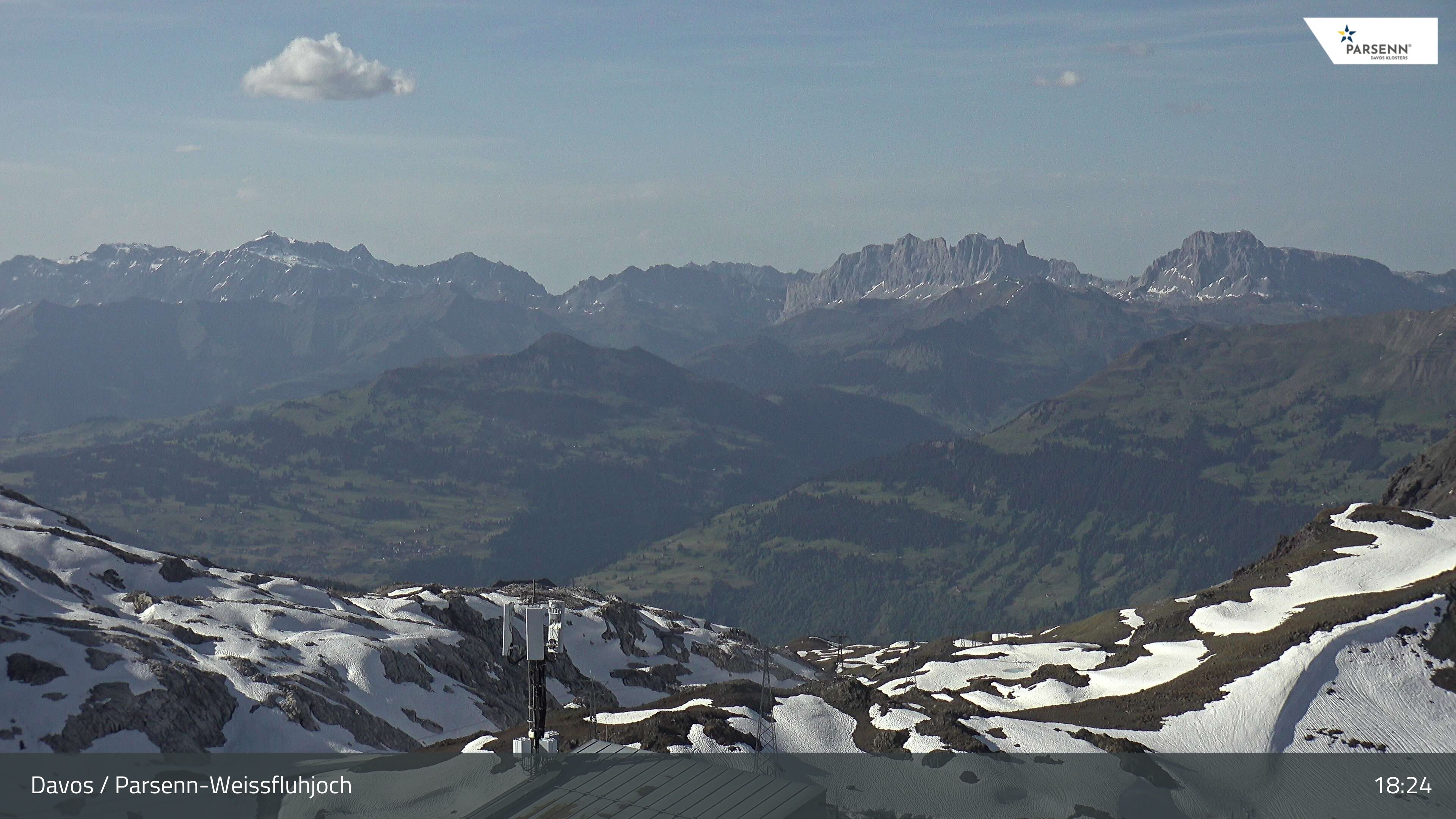 Davos: Dorf - Weissfluhjoch, Blick Schifer