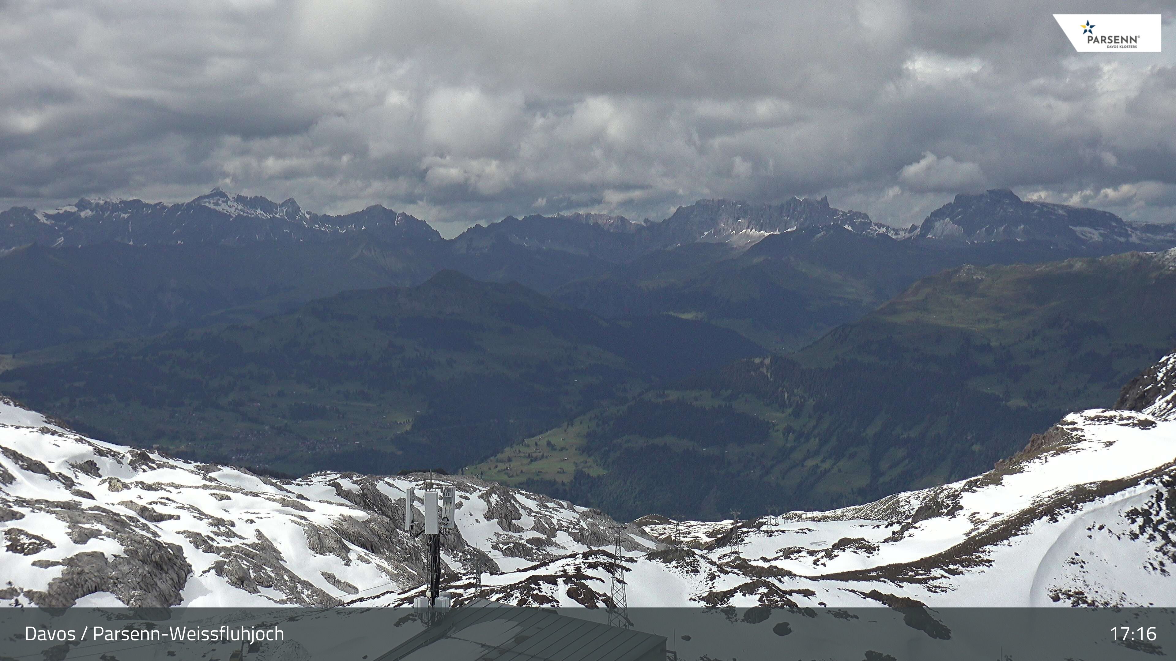 Davos: Dorf - Weissfluhjoch, Blick Schifer