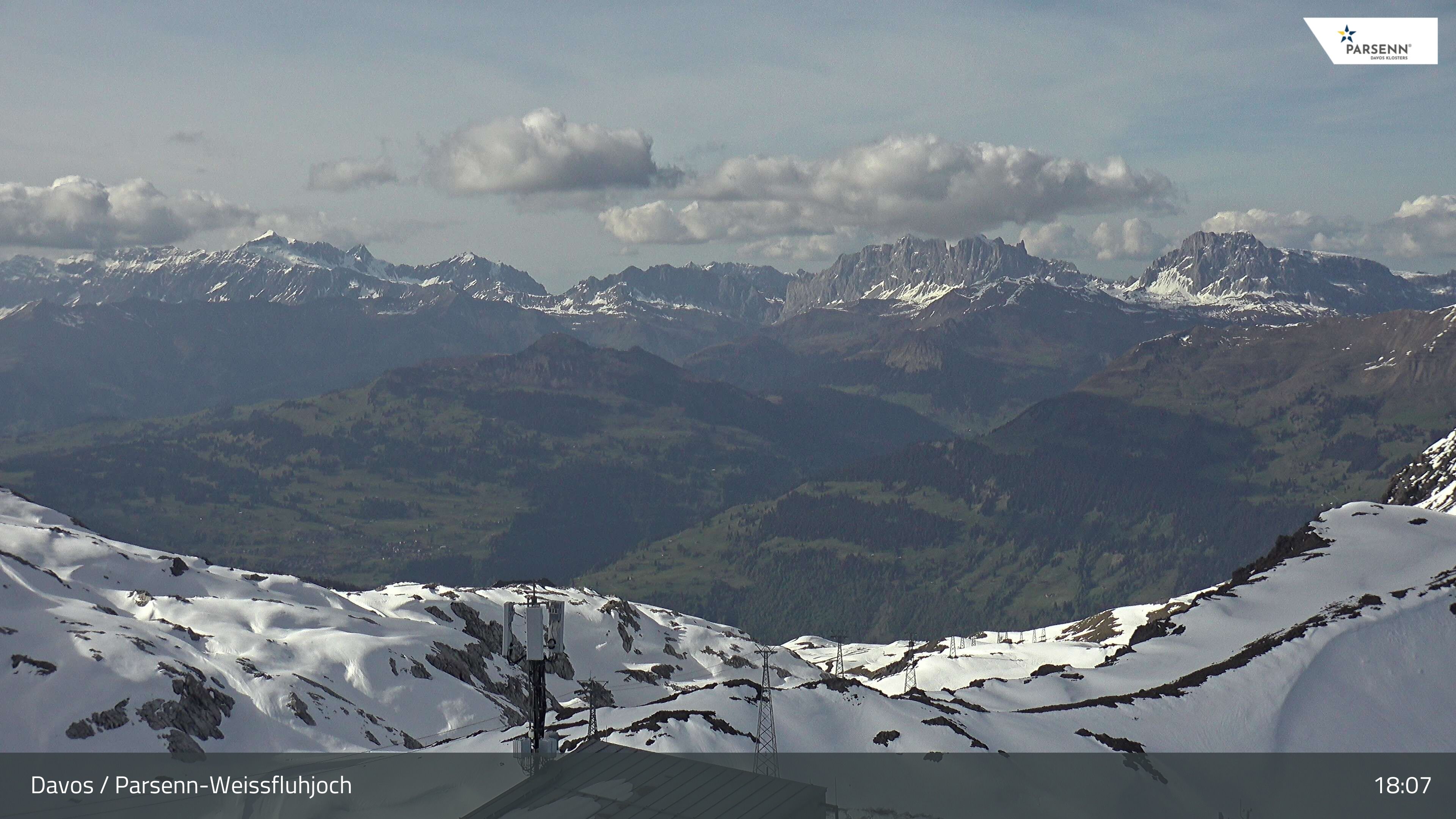 Davos: Dorf - Weissfluhjoch, Blick Schifer