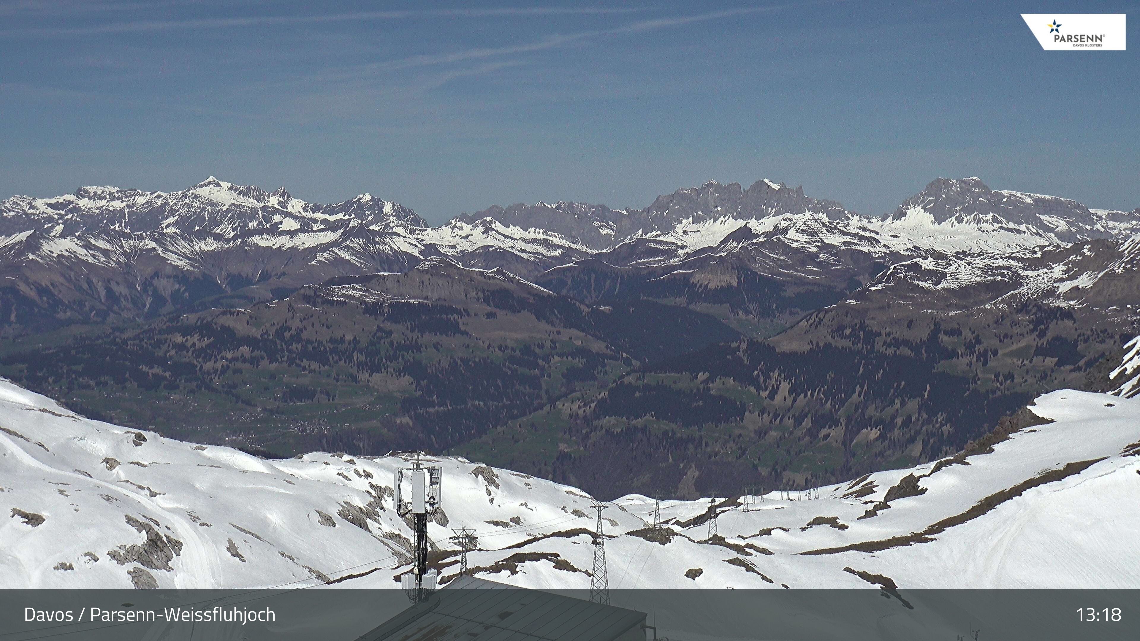 Davos: Dorf - Weissfluhjoch, Blick Schifer