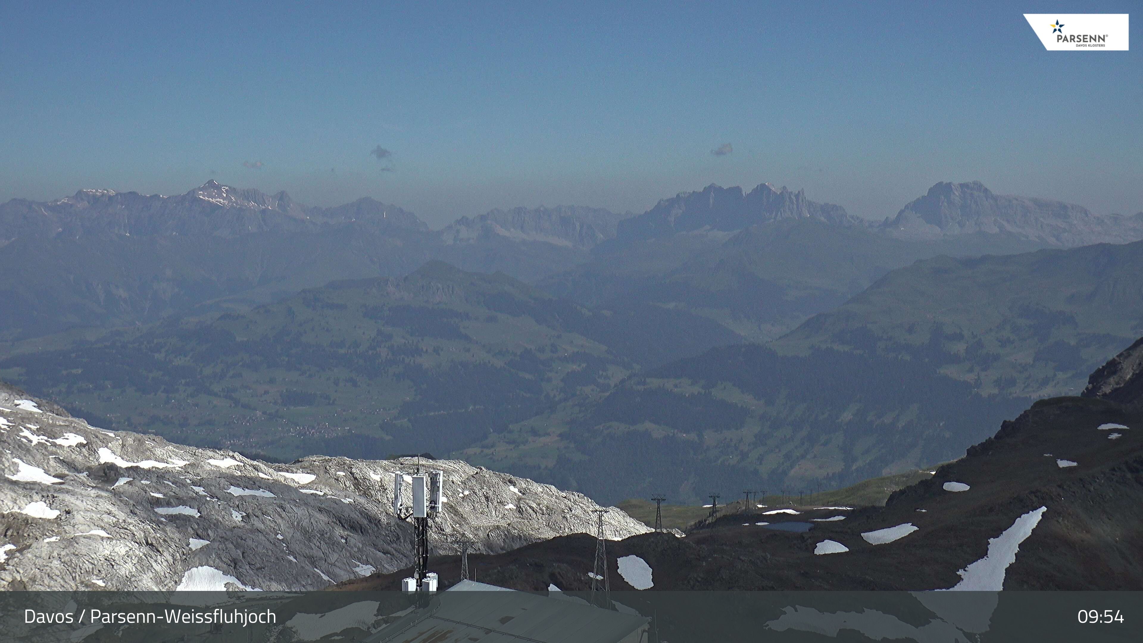 Davos: Dorf - Weissfluhjoch, Blick Schifer