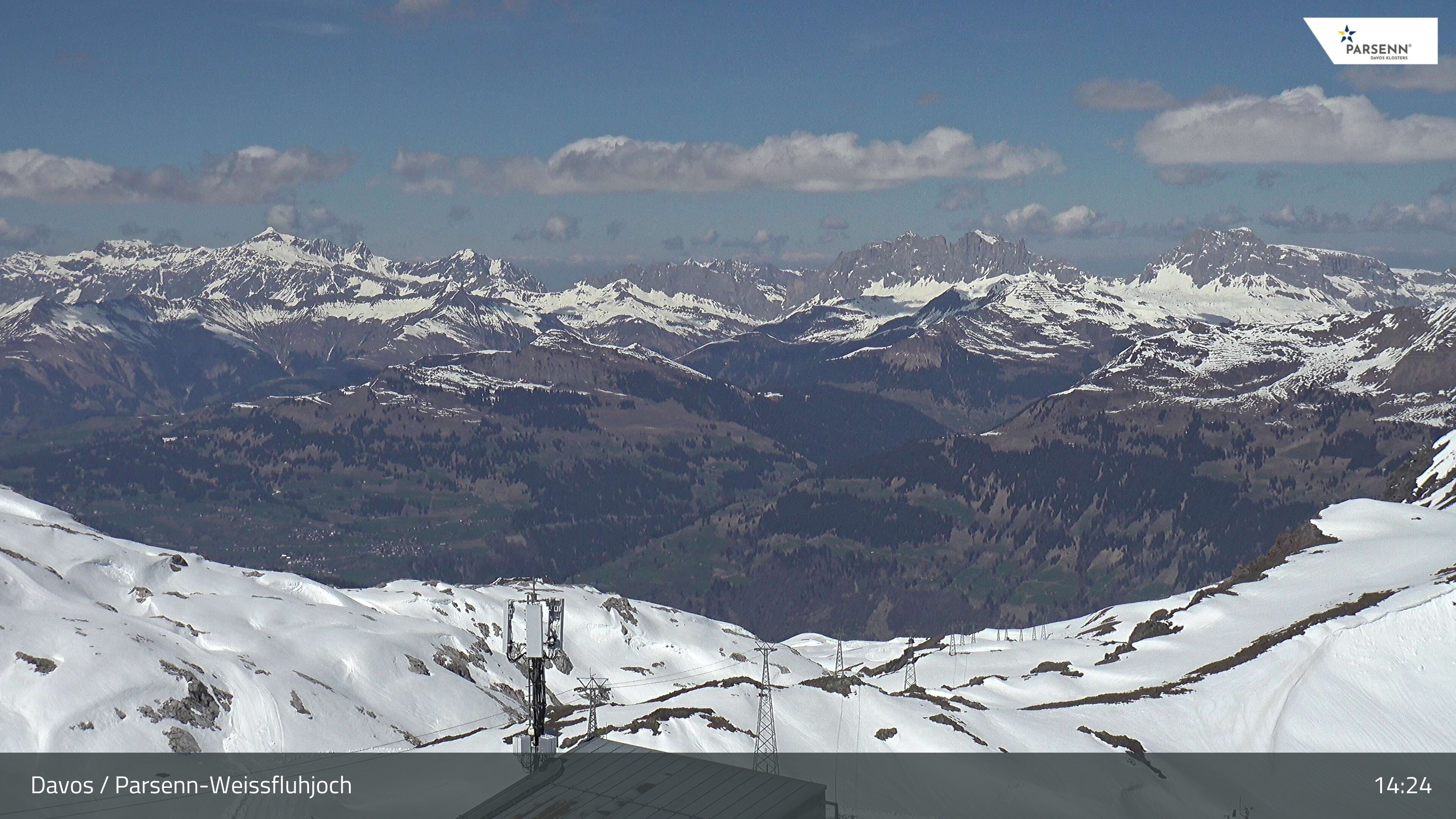 Davos: Dorf - Weissfluhjoch, Blick Schifer