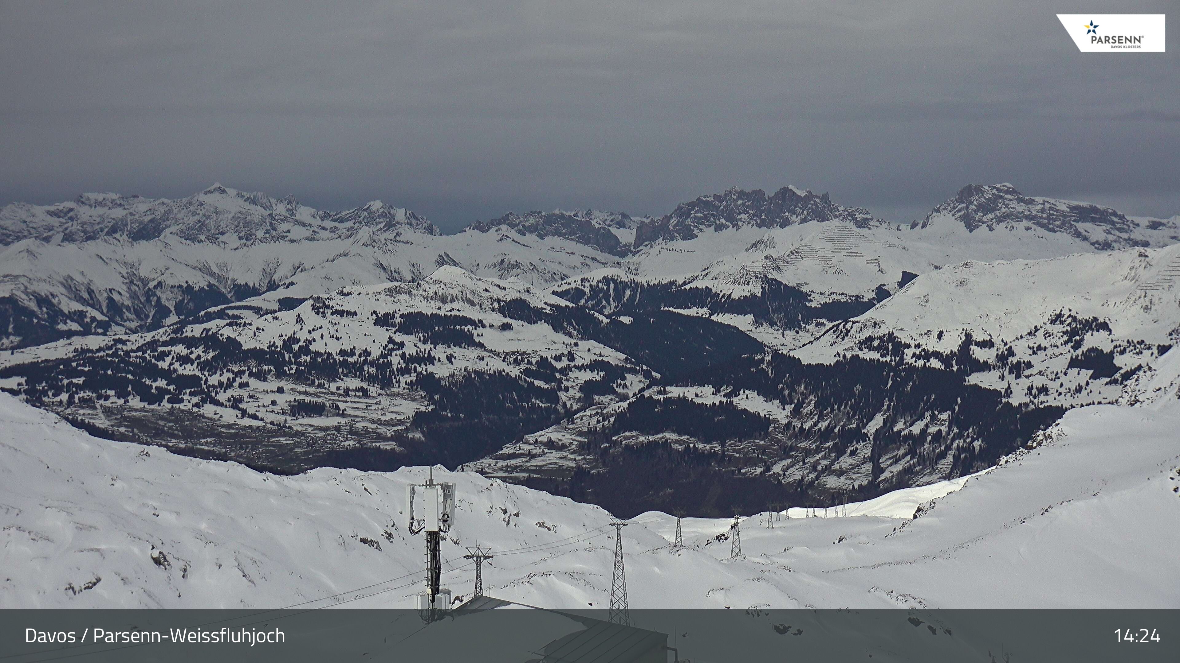 Davos: Dorf - Weissfluhjoch, Blick Schifer